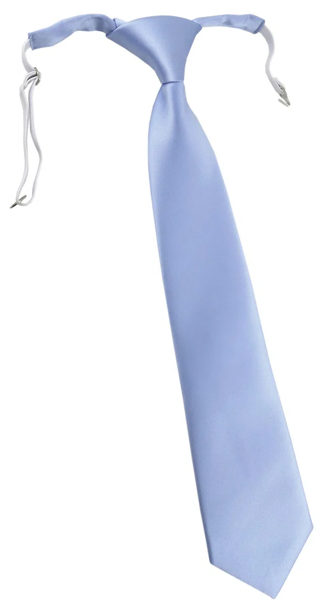 TigerTie Cravatta per bambini in tinta unita, pre-allacciata con elastico
