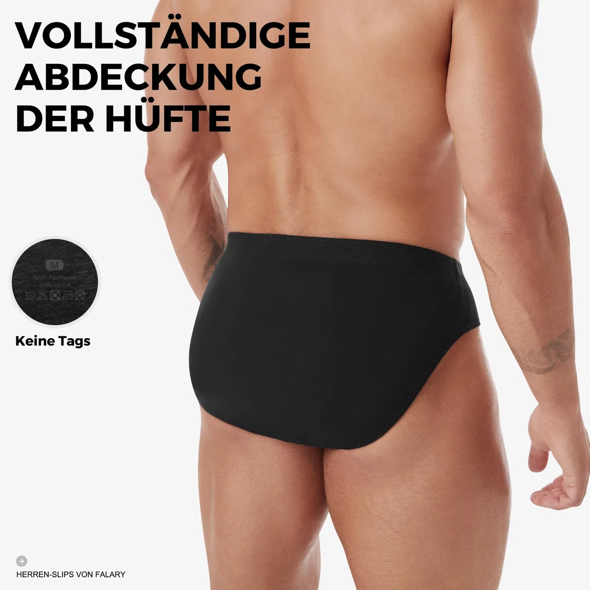 FALARY Slip Uomo Pacco da 6/12 100% Cotone Mutande Uomo Morbido Intimo Elastico Comfort Briefs