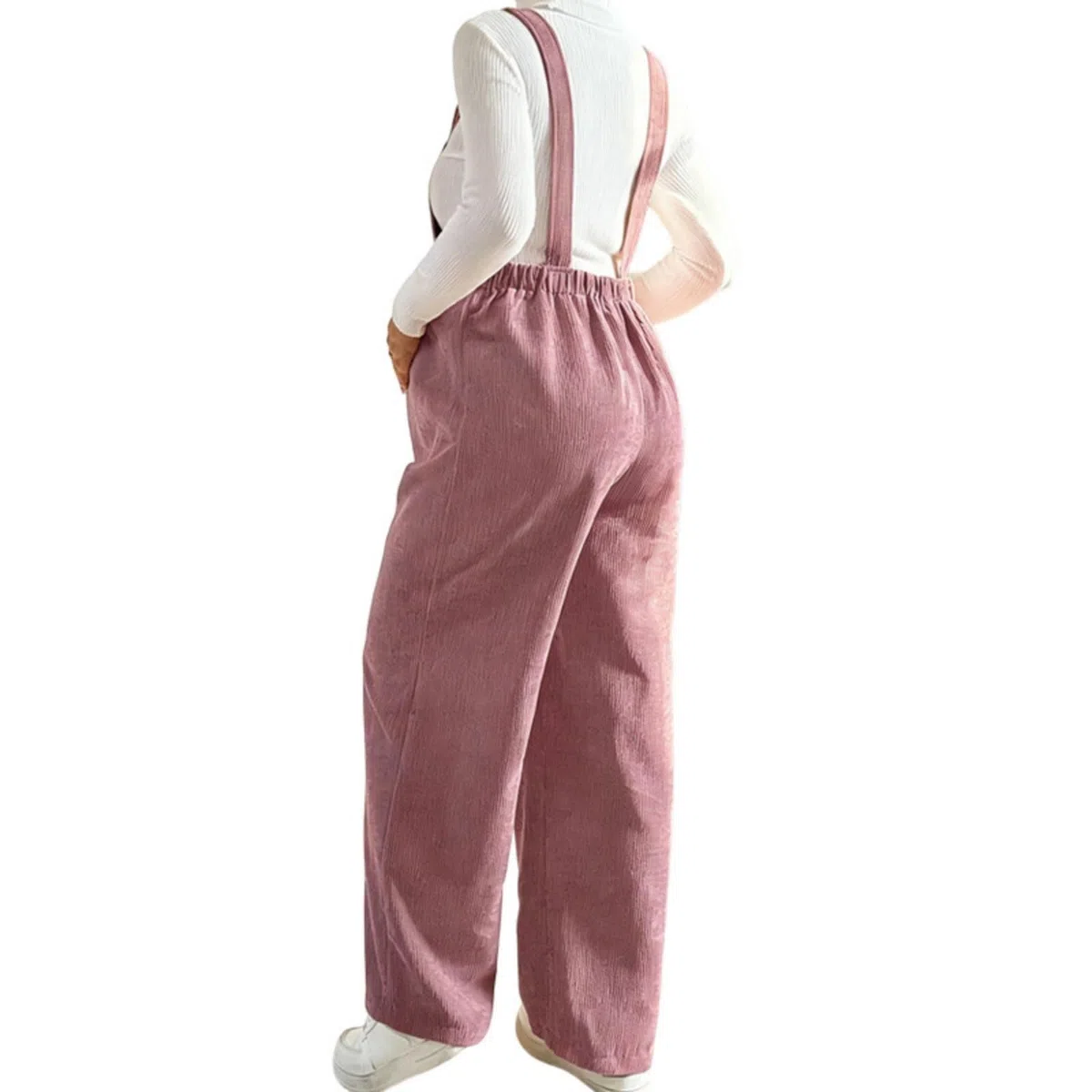 Salopette Premaman Donna Invernale, Tuta Premaman Donna Elegante con Tasche Morbida Comode Larga Taglie per Casual, Gravidanza, Lavoro, Salotto