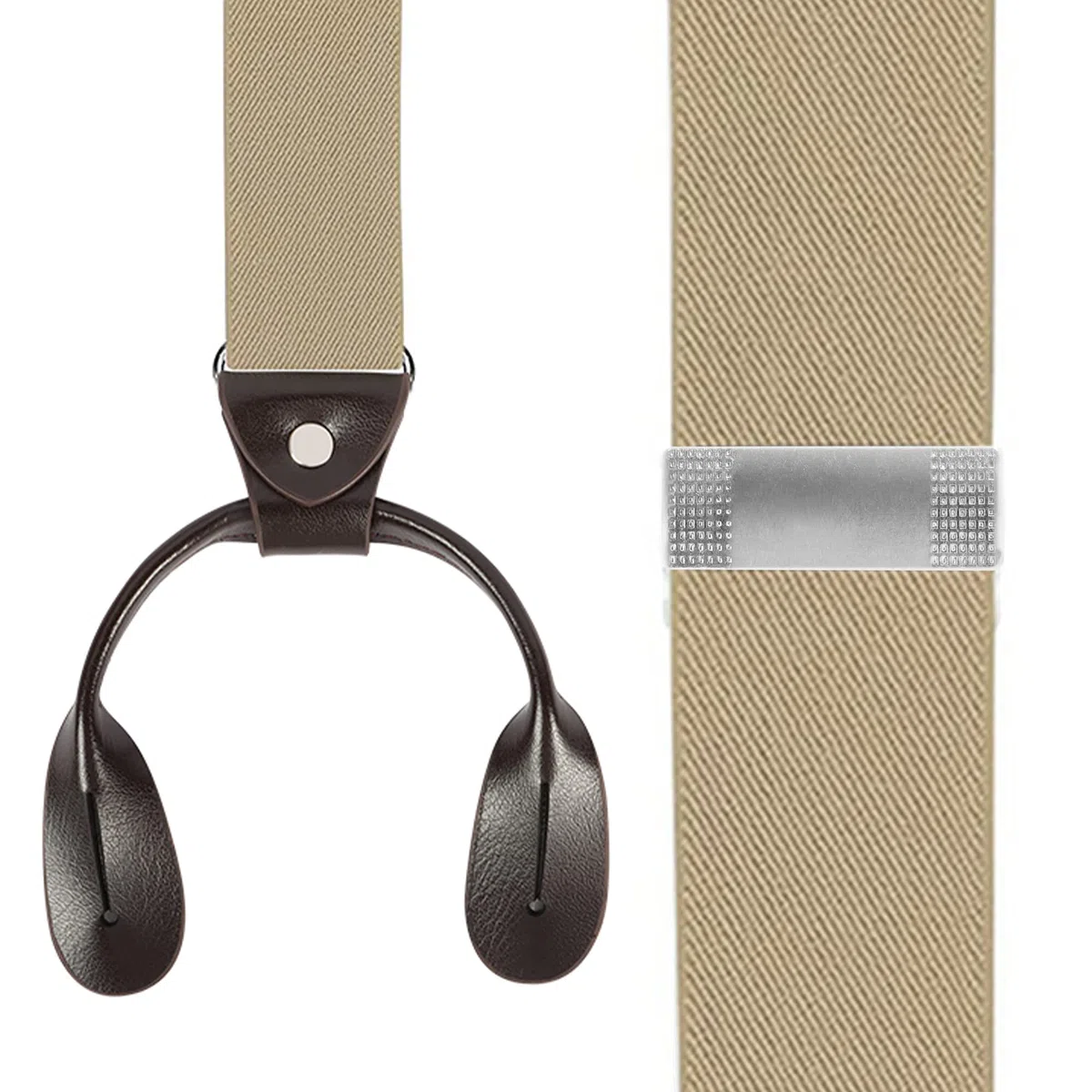 'Beaface Men's Braces Button End, Button Braces for Men Trousers Heavy Duty, Men Braces for Trousers with Buttons 1.4'' Wide Adjustable Elastic Y Shape'