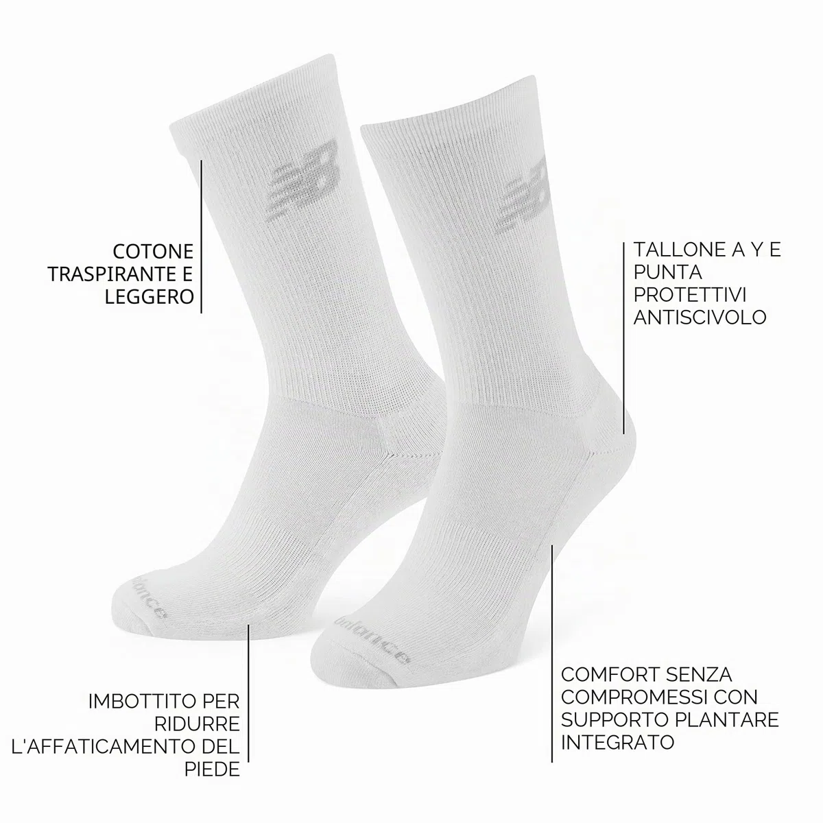 New Balance Las95363 Calzini Unisex - Adulto (Pacco da 3)
