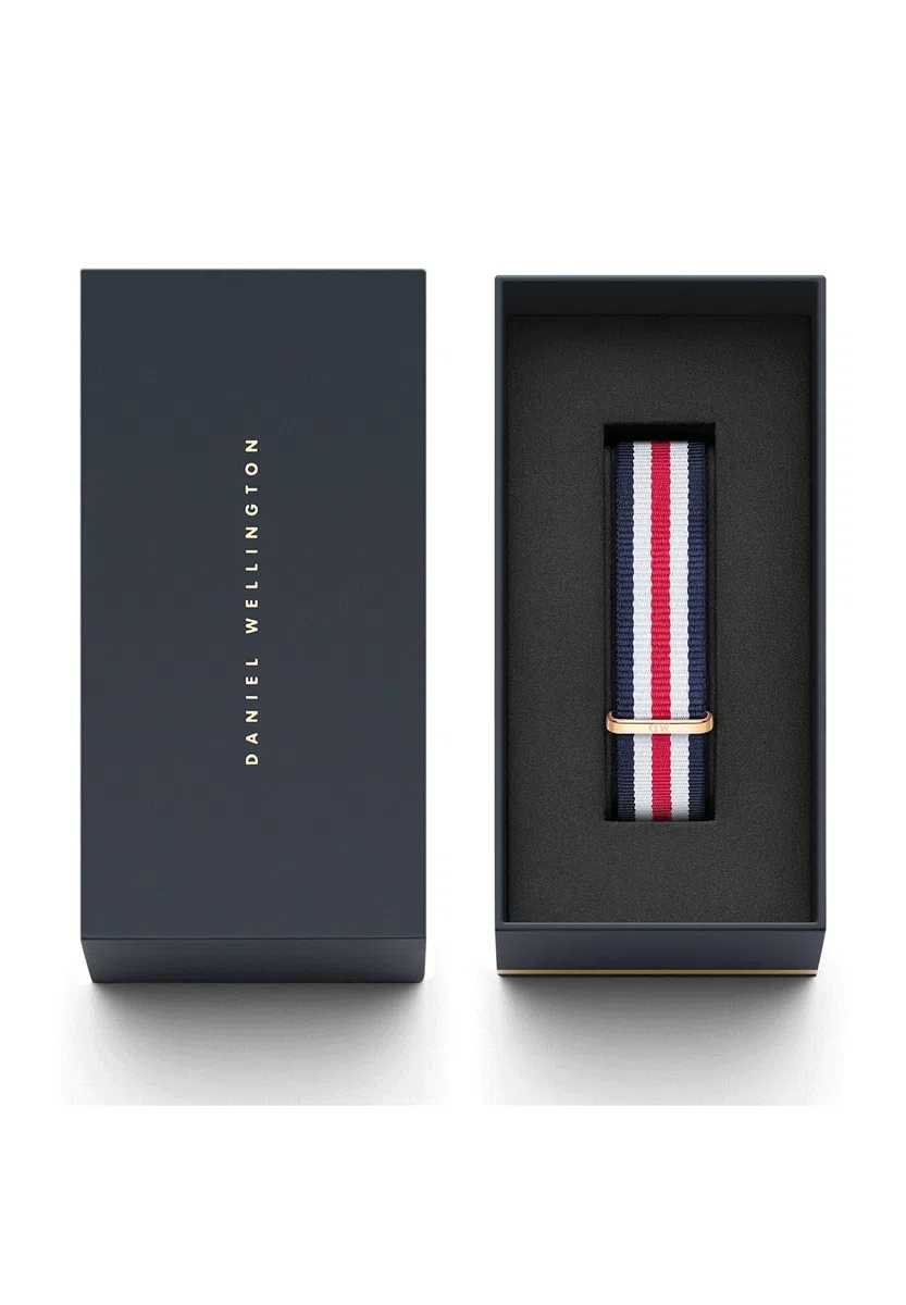 Daniel Wellington DW00200030 Ladies Canterbury Rose White Blue and Red Nato Spare Strap