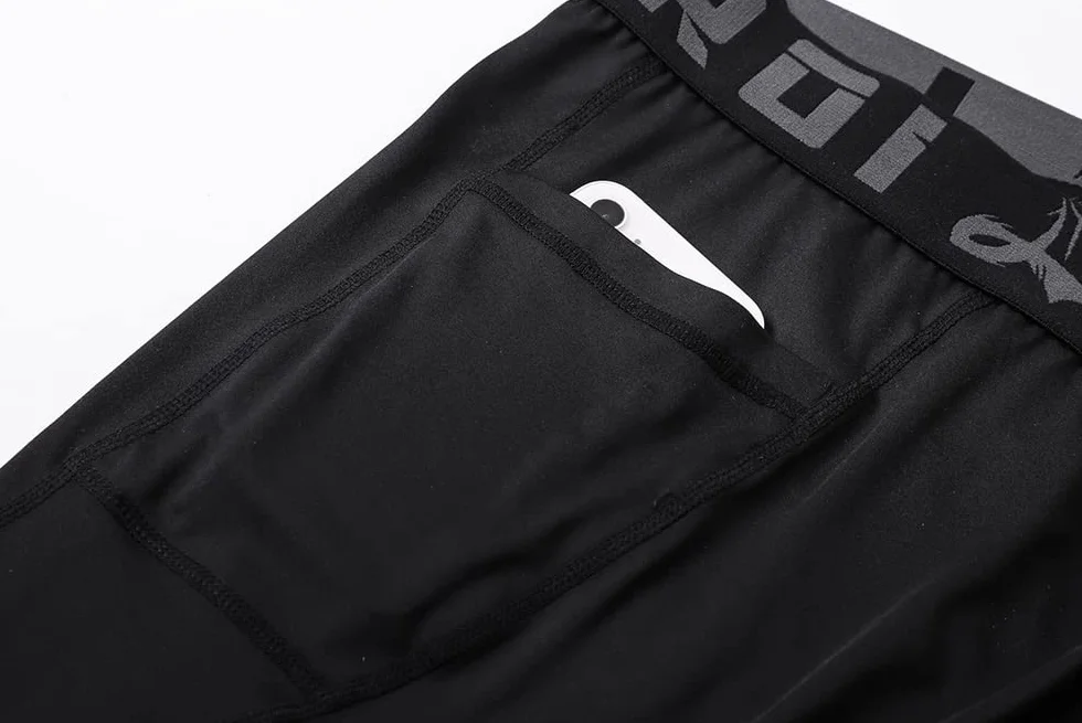 LAFROI YSK08 - Leggings da Uomo, ad Asciugatura Rapida, a Compressione, Aderenti