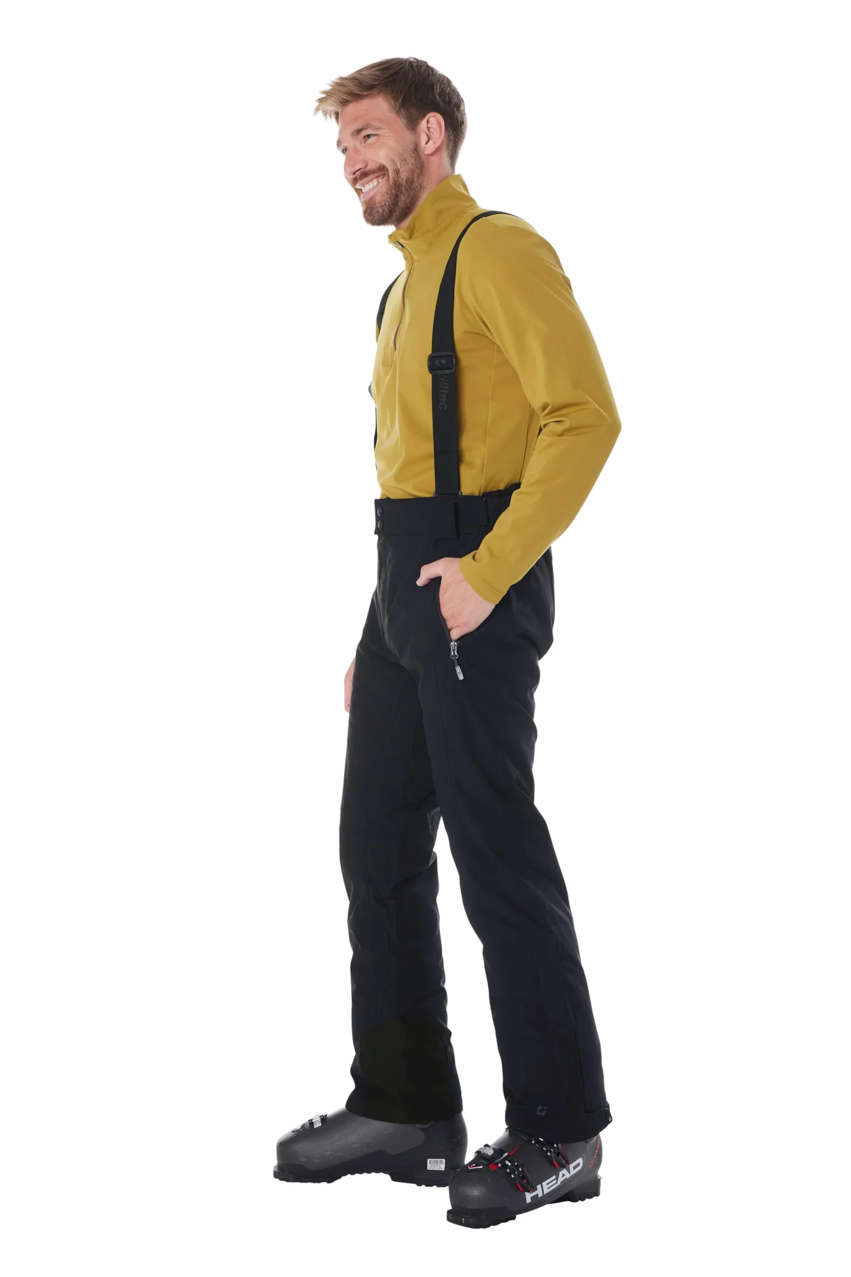 Killtec - Enosh, Pantaloni da Sci/Pantaloni Funzionali con Bretelle Rimovibili, Protezione Bordi e paraneve Uomo