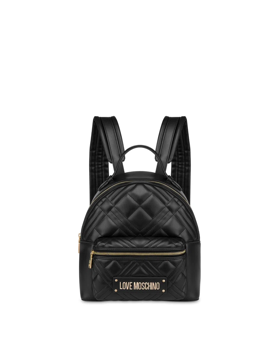 Love Moschino ZAINO QUILTED PU NERO GALV.ORO