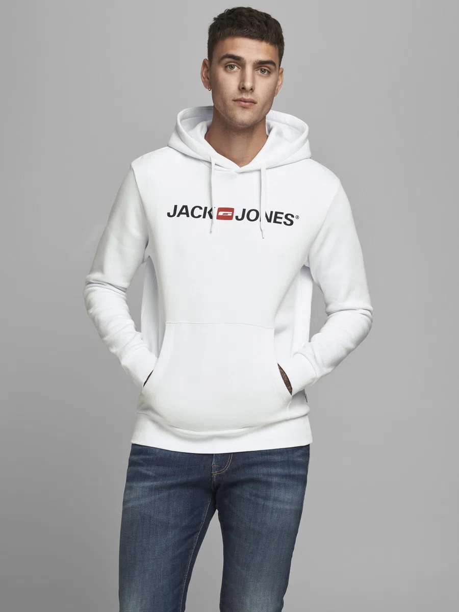 JACK & JONES JJECORP Logo Sweat Felpe con Cappuccio Uomo