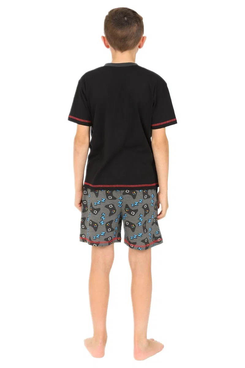 thepyjamafactory Ragazzi Eat Game Sleep Controller Corto Cotone Pigiama