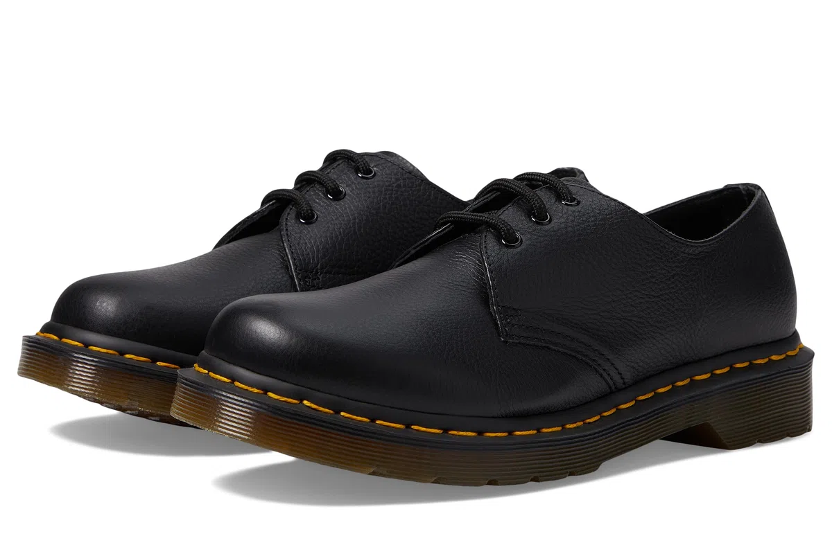 Dr. Martens 1461, Scarpe stringate Donna, Nero(Black Virginia), 38 EU