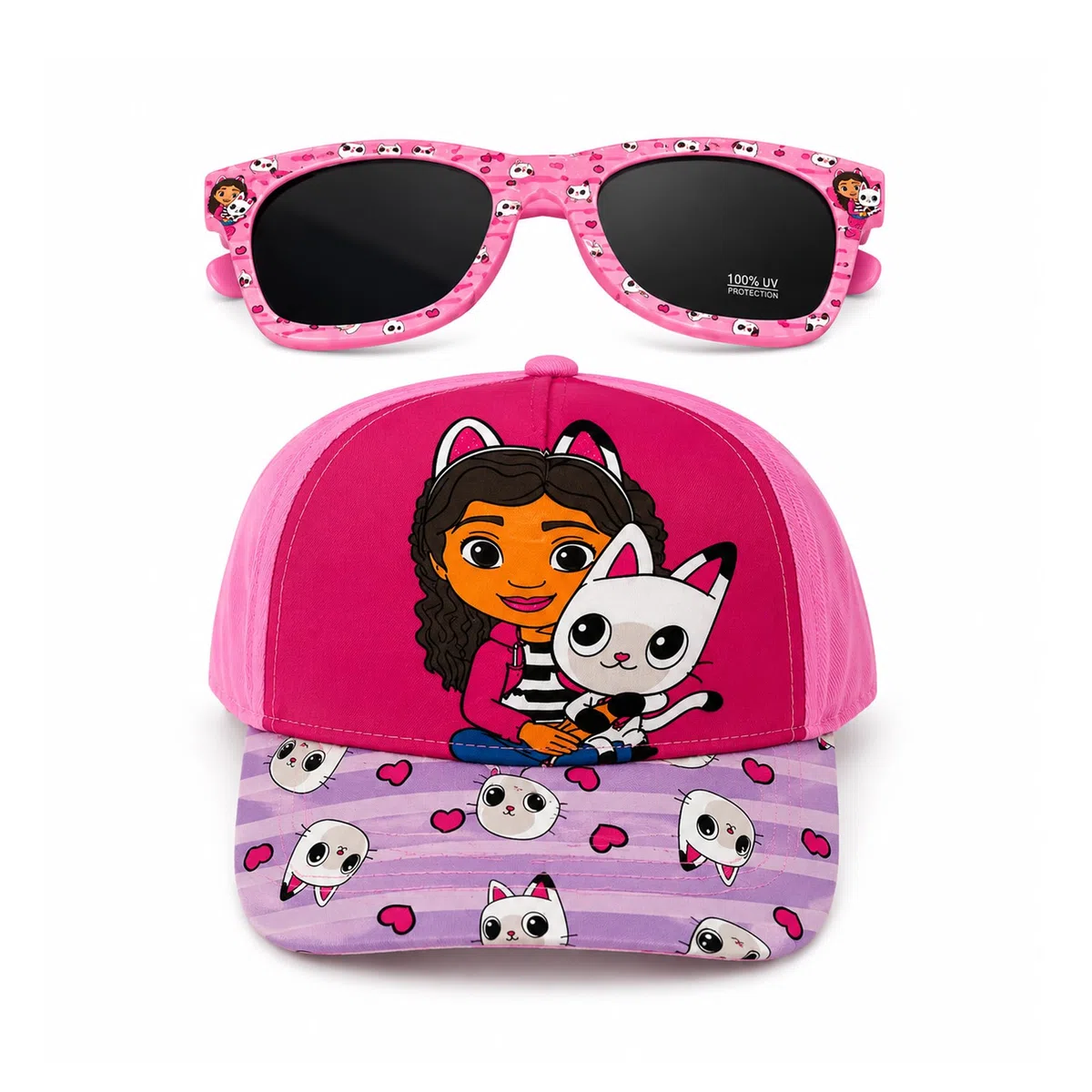 Gabby Cat - Set berretto e occhiali da sole, motivo: Gabby e la casa magica