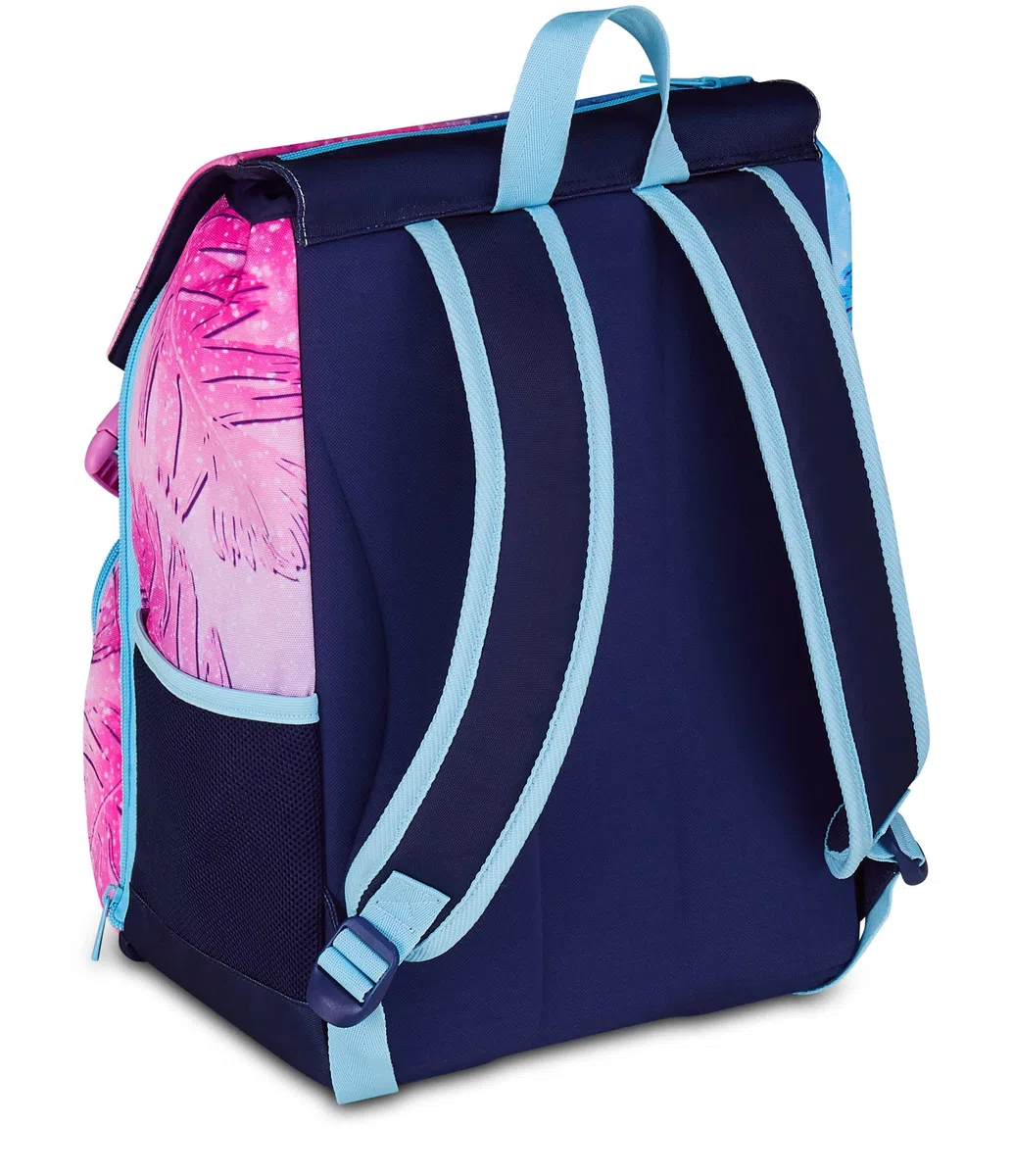 Seven Zaino Doppio Lilo & Stitch Scomparto Estensibile, Lilla, Maxi Capienza, Schienale Preformato, Bambina, Scuola Elementare