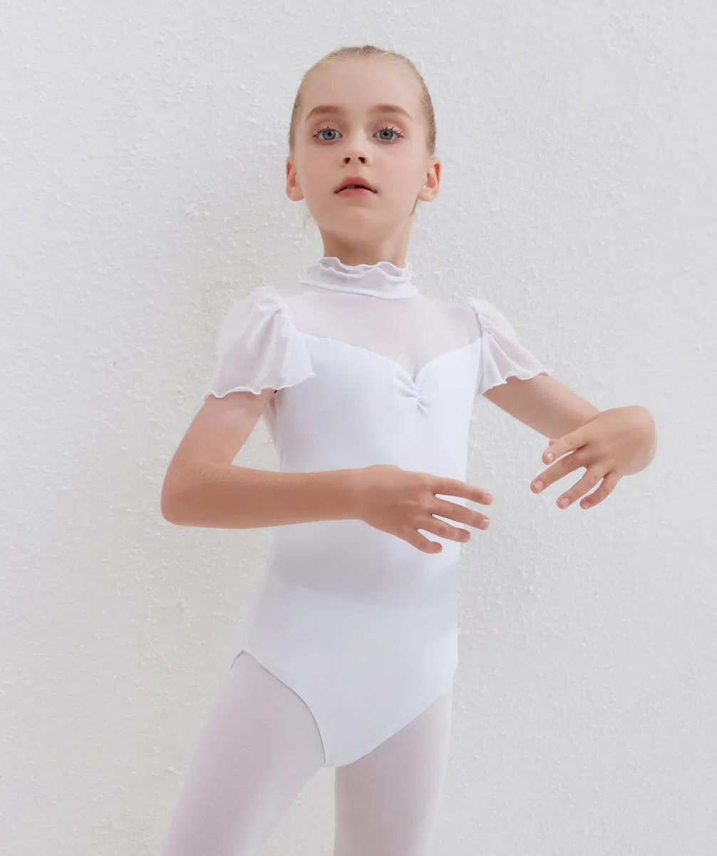 Balletto Body da Danza Classica Ragazze Vestito Leotards Ginnastica 2-13 Anni