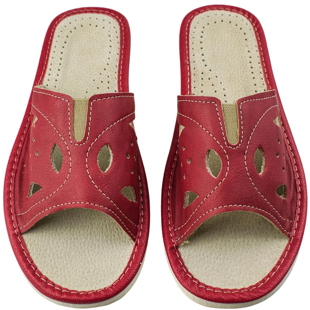 APREGGIO - Ciabatte Donna in Pelle – Pantofole da Casa Estive - Suola in Gomma - Antiscivolo - 36/41 EU