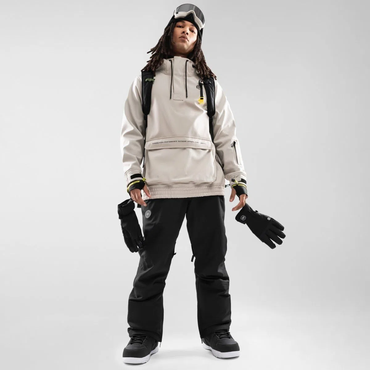 SIROKO - Giacca da Snowboard con Tasca a Marsupio W3 Haboob