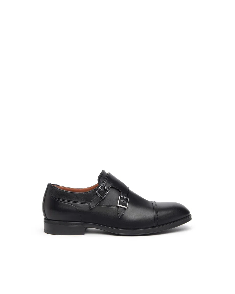 Nero Giardini E400142UE Doppia Fibbia Uomo in Pelle