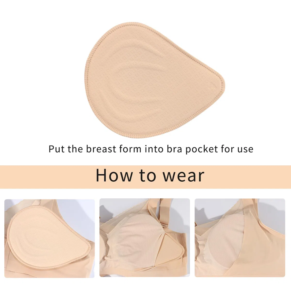 Reggiseno Mastectomia,Reggiseno Post-Operatorio Senza Cuciture per Donne Reggiseno per Protesi Mastectomia with Cotton Breast Forms Set