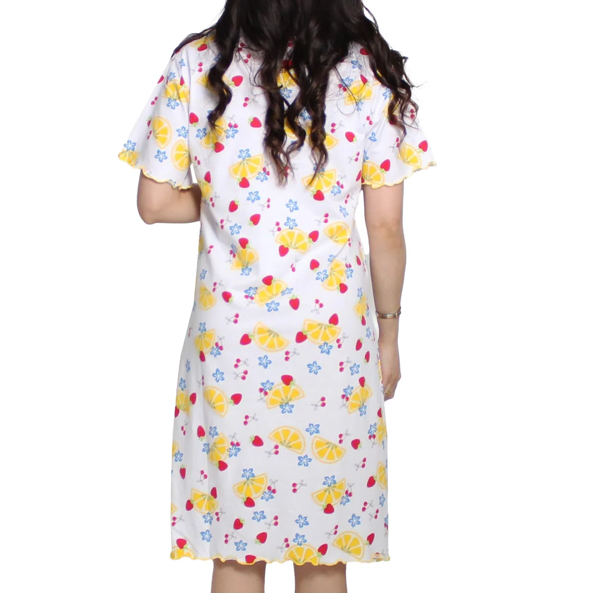 Leedya Camicia da Notte Donna Manica Corta in Cotone 100% – Estiva, Freschezza e Traspirabilità Naturale, vestibilità Comoda, Made in Italy