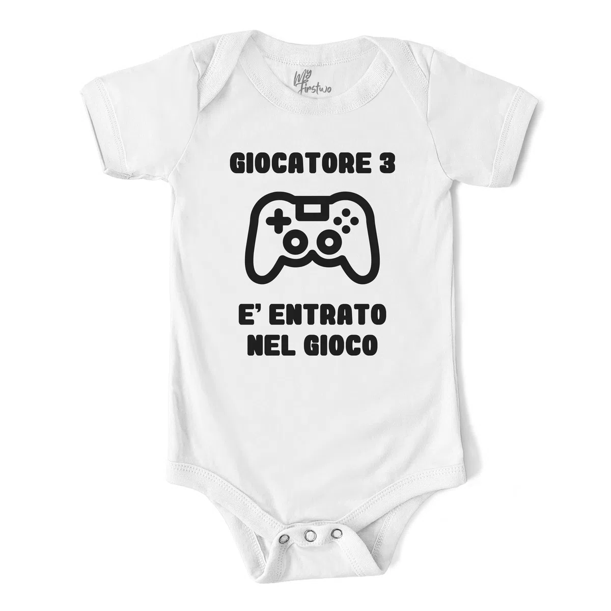 Body Neonato Divertente Giocatore 3 è Entrato in Gioco - Baby Body a Manica Corta Bimbo Unisex 100% Cotone Morbido e Traspirante, Simpatica Idea Regalo Baby Shower
