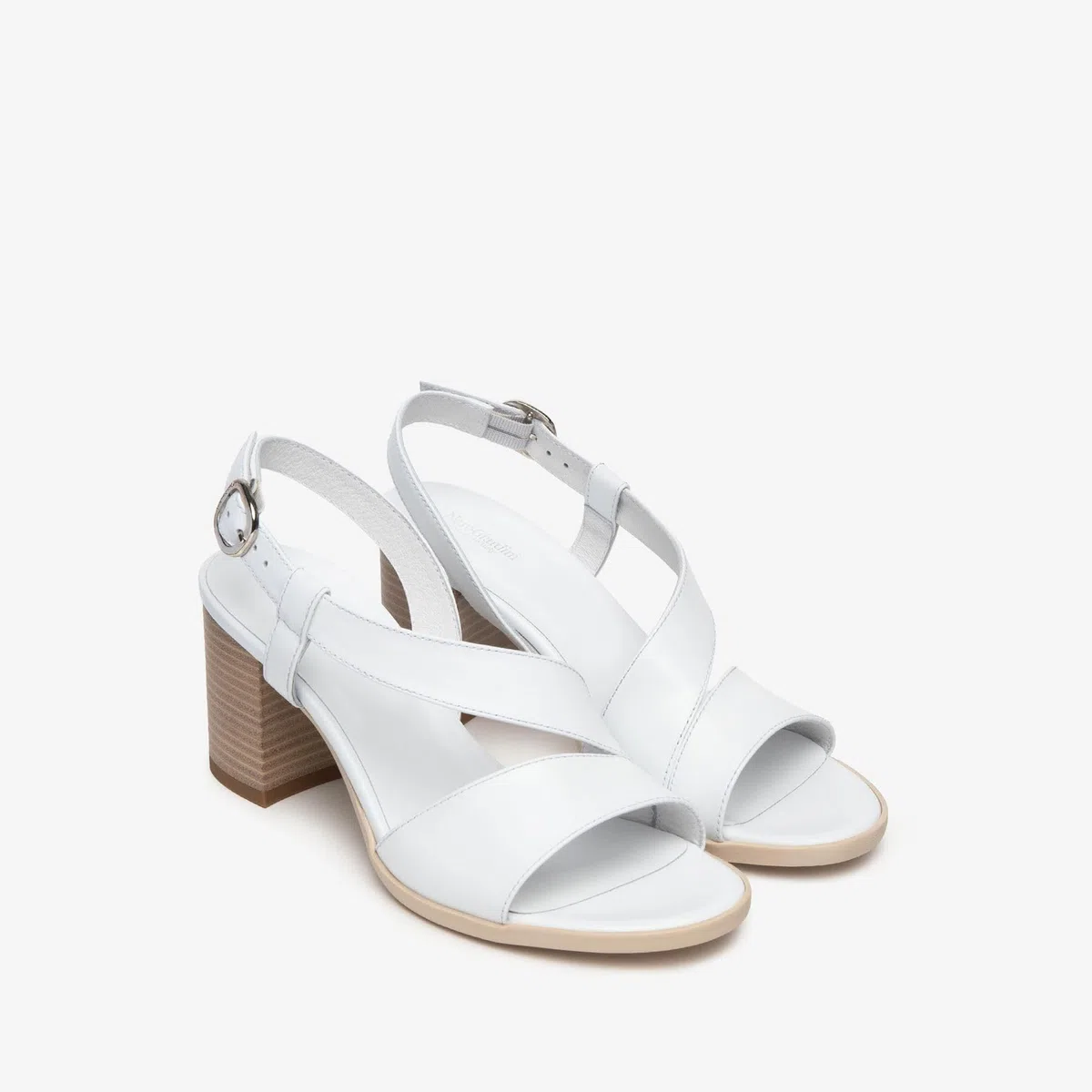 Nero Giardini Sandalo in Pelle con Tacco Ampio