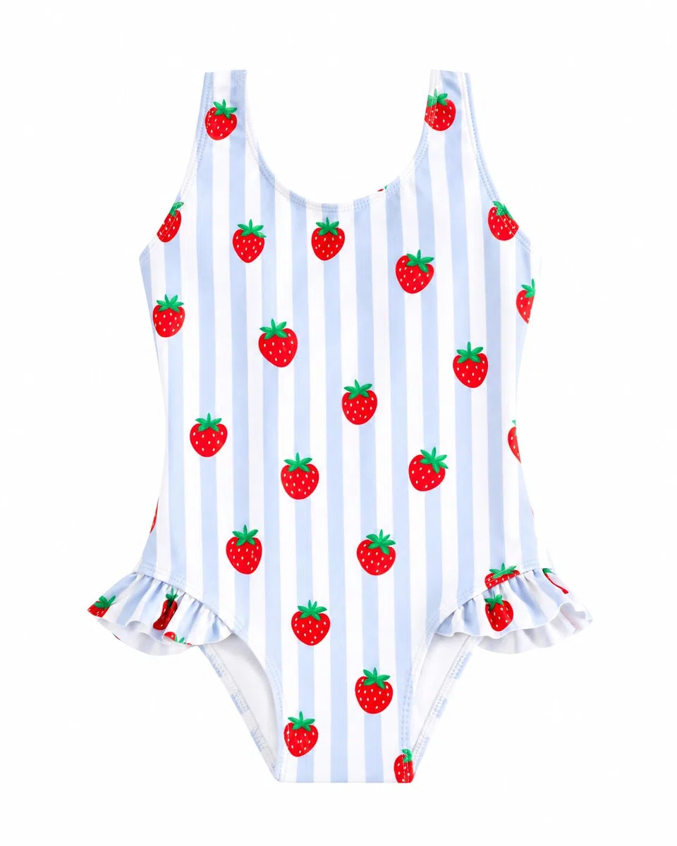 DivingBirds Costume Intero Bambina con Volant, Costume da Bagno Neonata e Bimba con Stampa Margherite, Costume Piscina Mare per Bambina 6 Mesi-4 Anni
