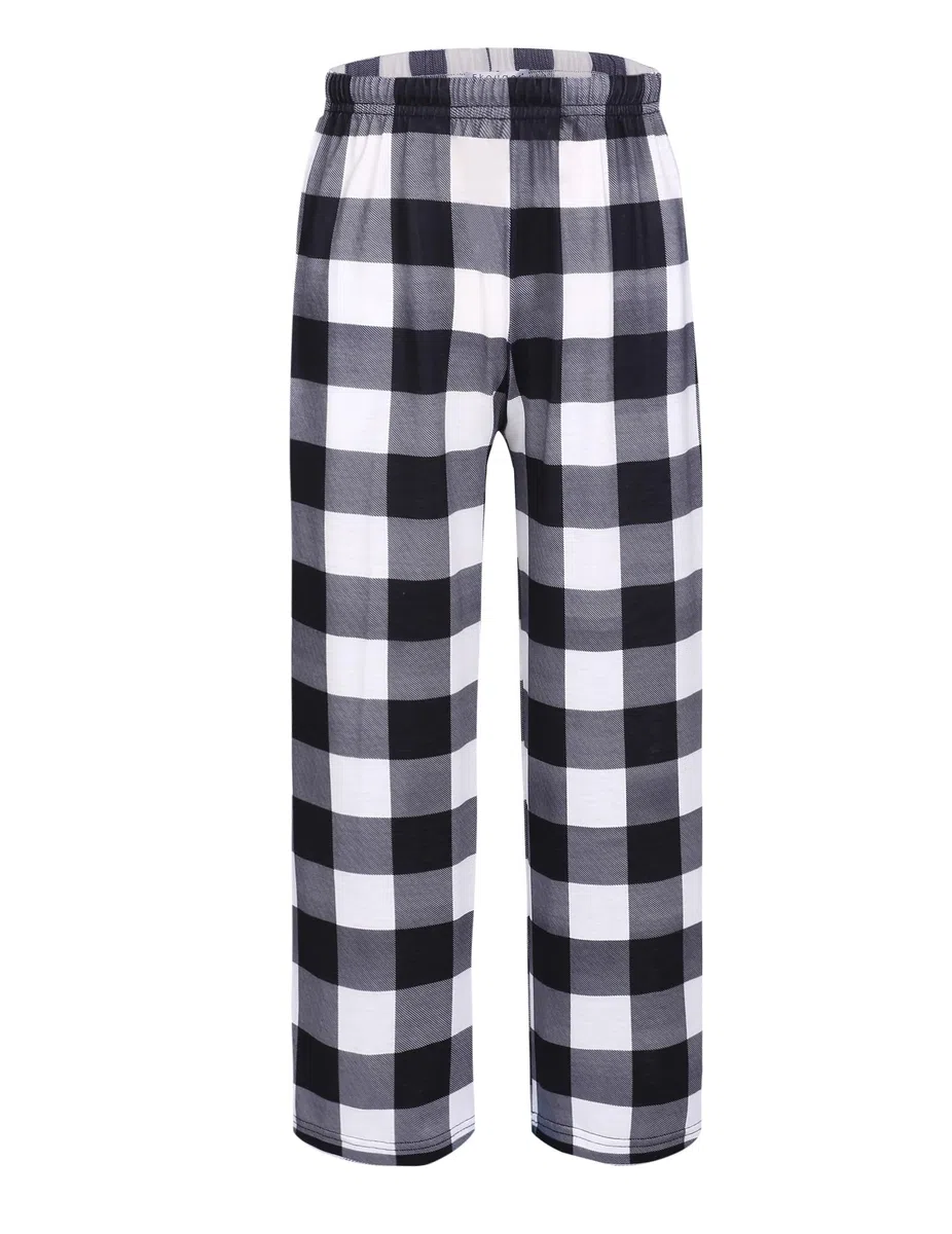 Arshiner Pantaloni del Pigiama Lunghi da Ragazzo con Motivo a Quadri da Bambino Fascia Elastica Vita Pantaloni per Il Tempo Libero con 2 Tasche Pantaloni del Pigiama 5-15 anni