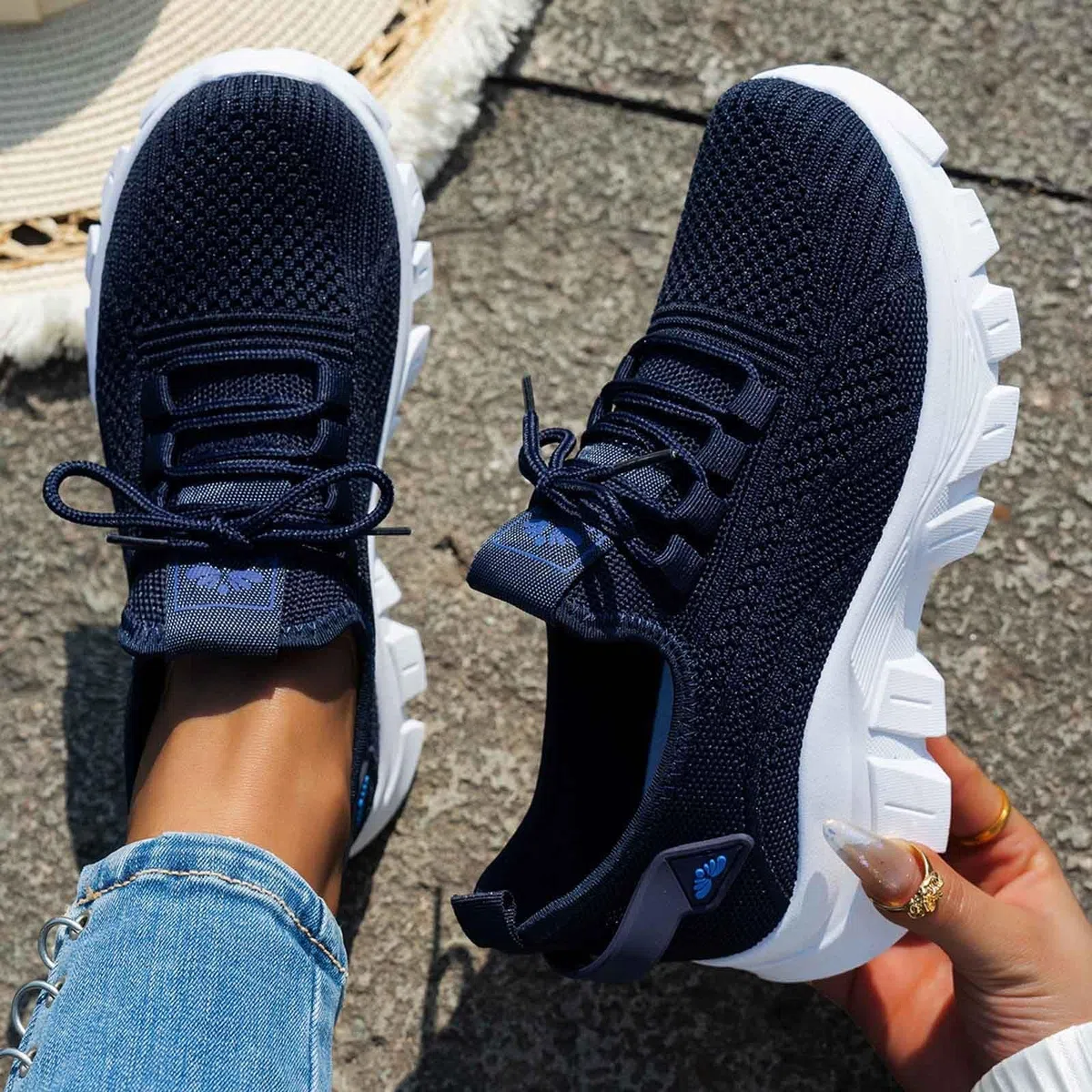 Scarpe Antinfortunistiche da Donna Senza Lacci, Leggere, Sportive, con Punta in Acciaio, Comode, Cuscino d'Aria, Traspiranti, Lavoro, Corsa, Running Shoes