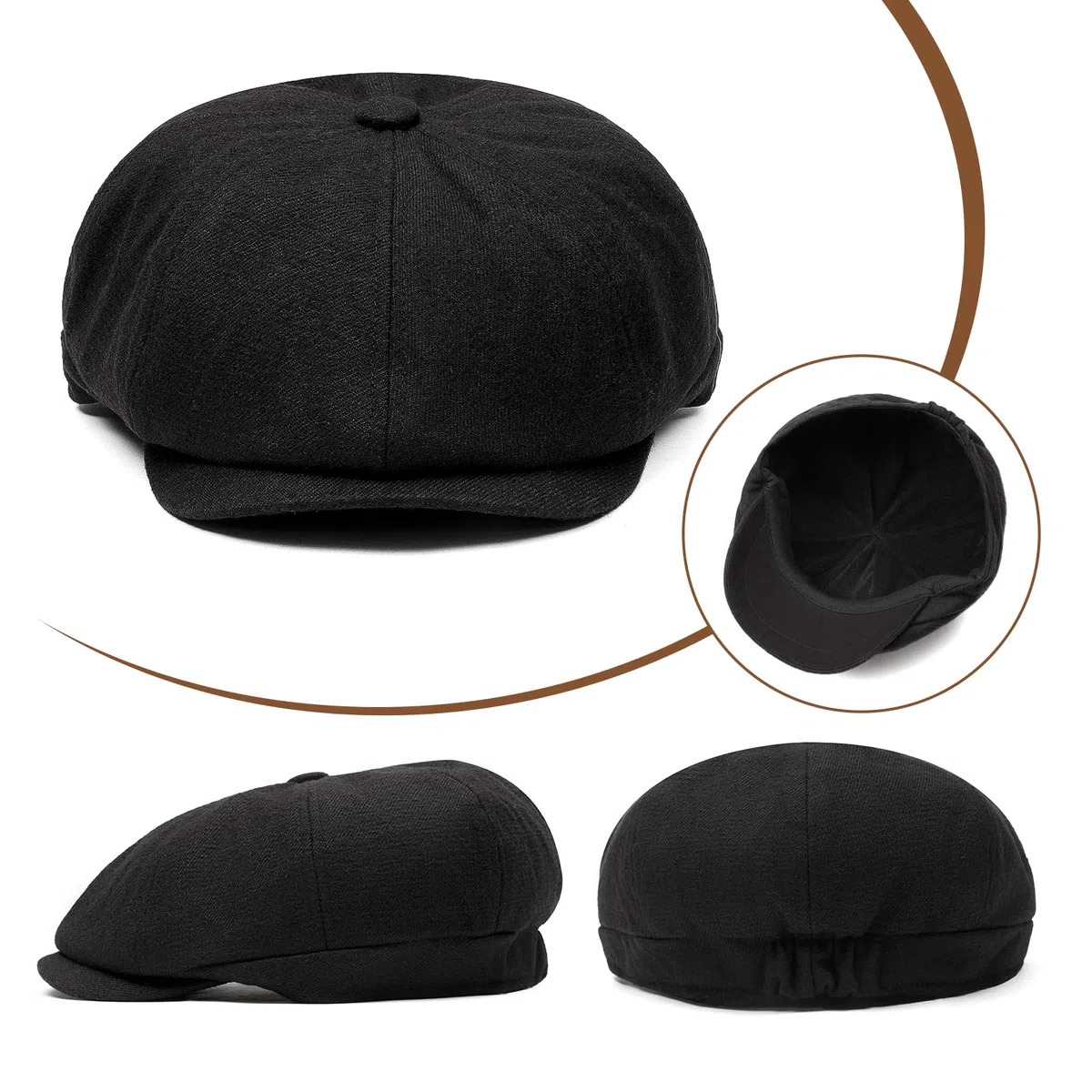 SAKTHIVEL Coppola Uomo Basco Berretto Piatto Baschi Uomo Vintage Scozzesi Irlandese Flat cap