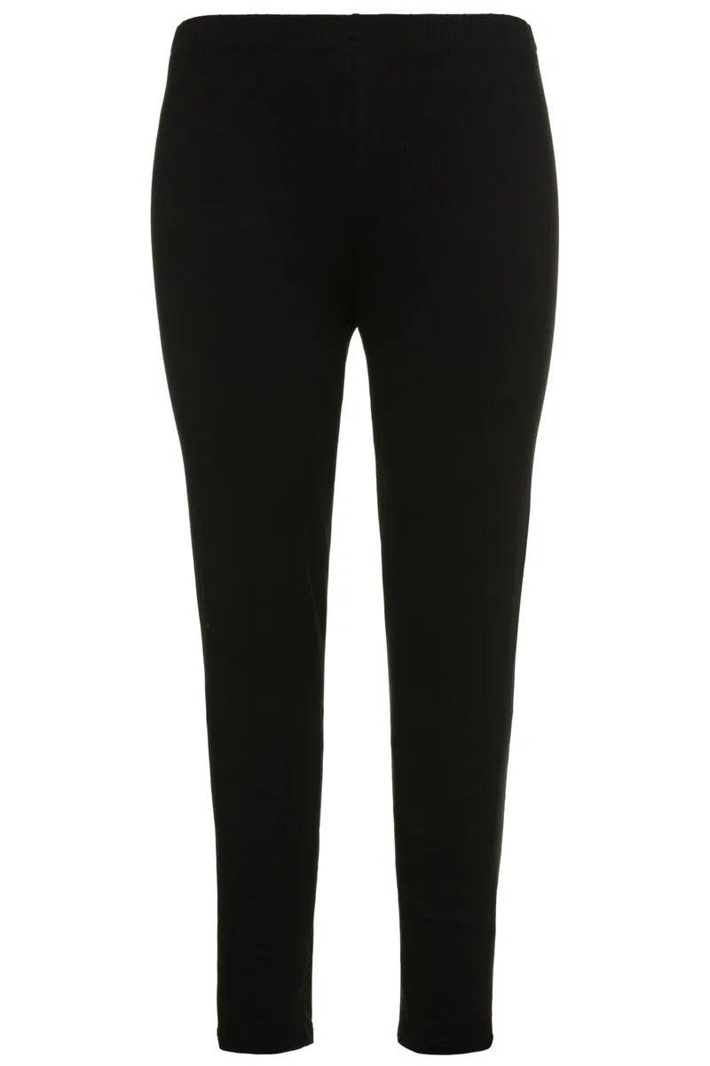 Ulla Popken Leggings Aderenti in Jersey di Puro Cotone con Cintura Completamente Elastica, Fino alla tg. 82 485548