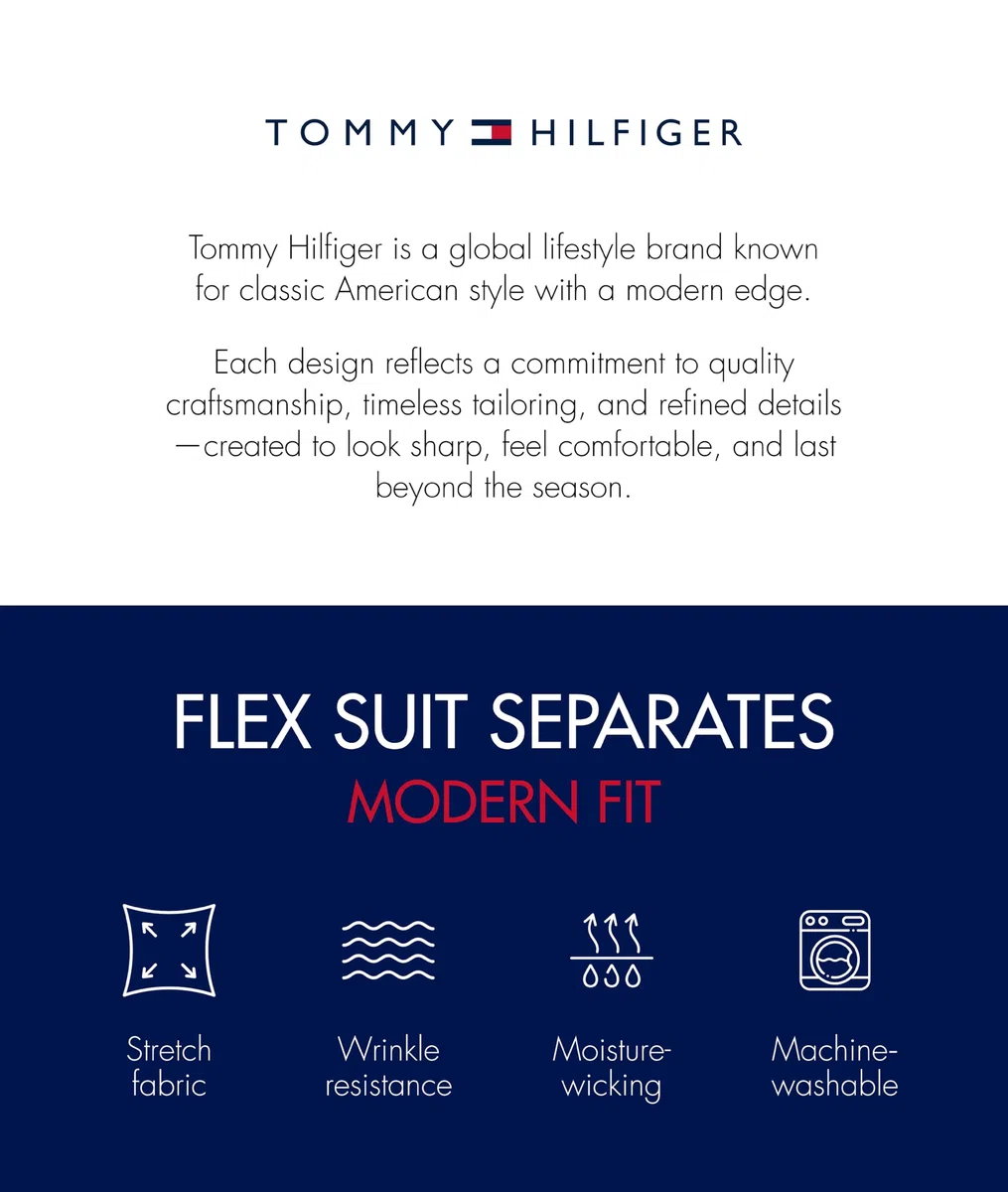 Tommy Hilfiger TH Flex Modern Fit Suit Separates Set di Pantaloni Eleganti da Lavoro Uomo (Pacco da 1)