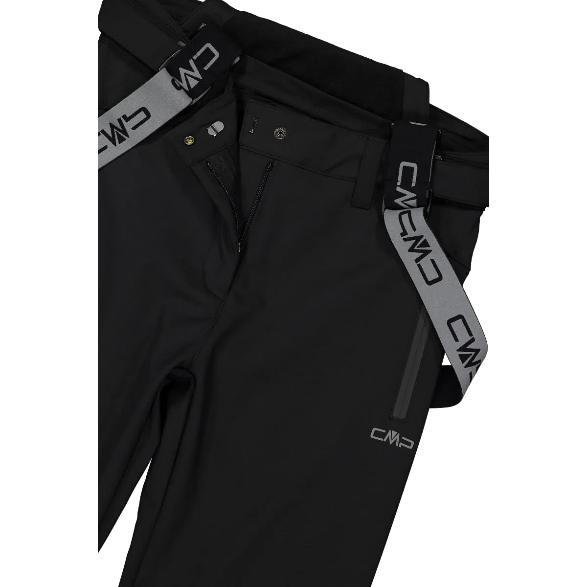 CMP Salopette Donna da Sci in Softshell, 34W4326 (Nero, S)