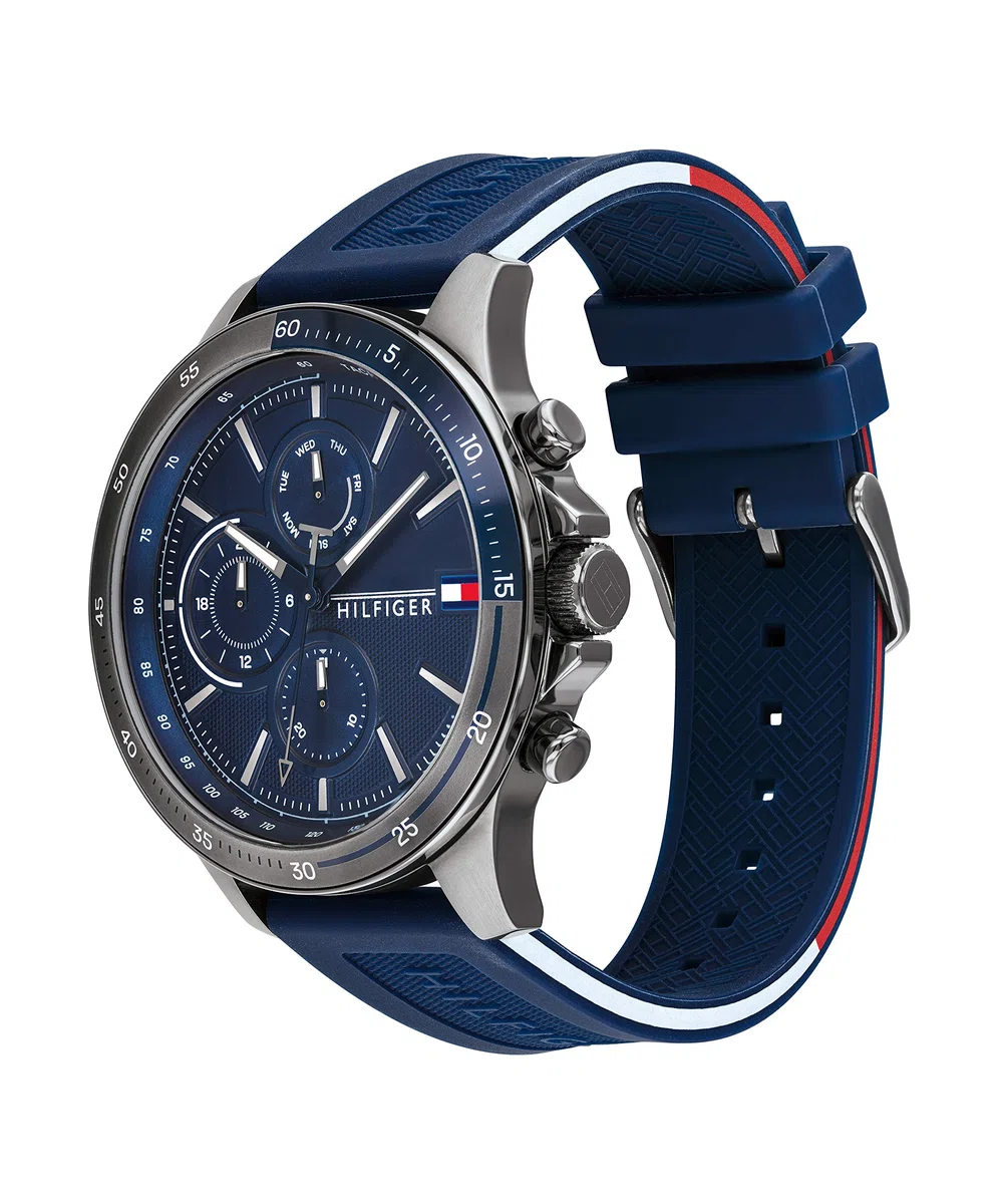 Tommy Hilfiger Orologio analogico multifunzione al quarzo da uomo con cinturino in acciaio inossidabile o silicone