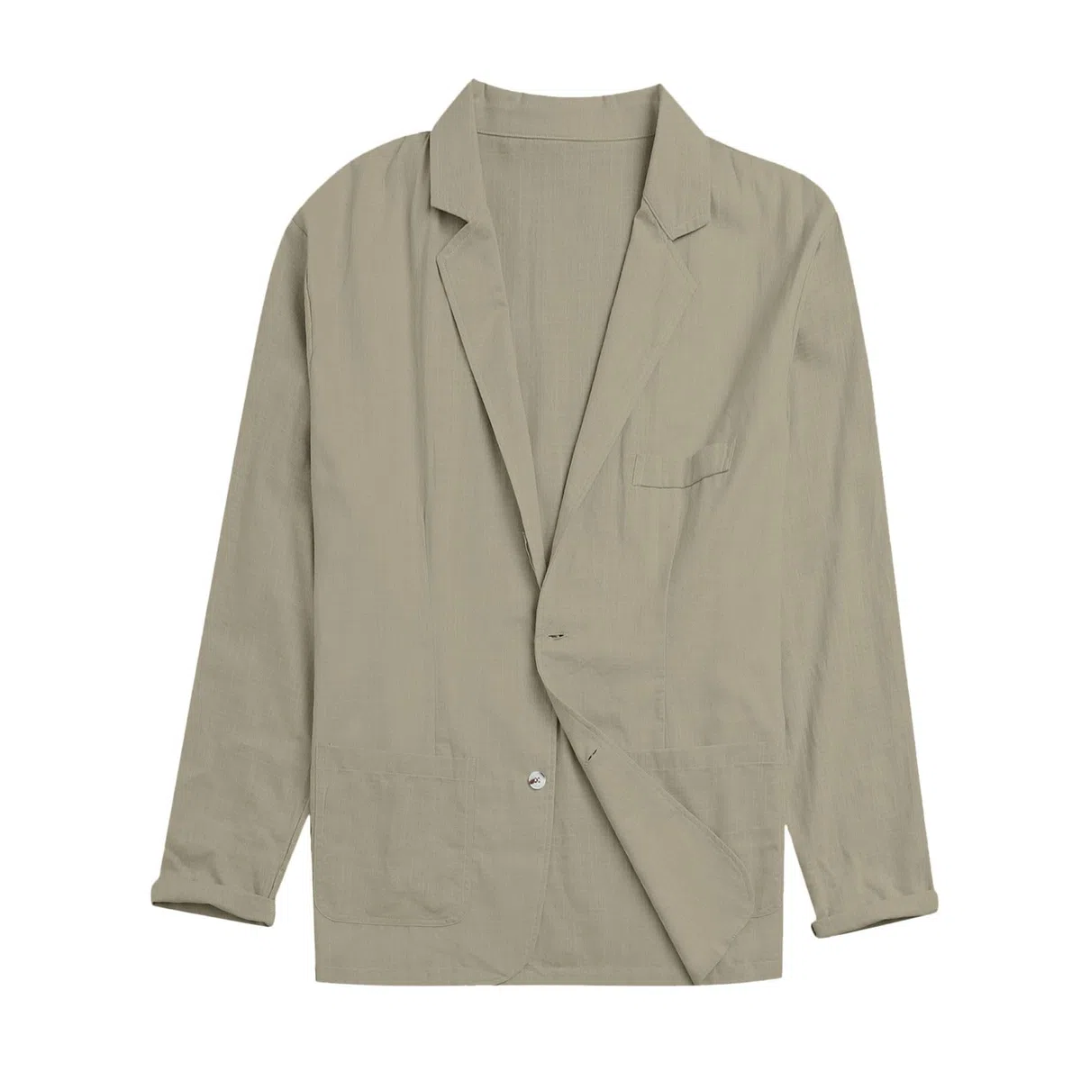 Giacca in Lino, da Uomo, Estiva, Leggera, Blazer, per Il Tempo Libero, con Due Bottoni, Leggera, Sportiva, per Il Tempo Libero, Giacca da uomo