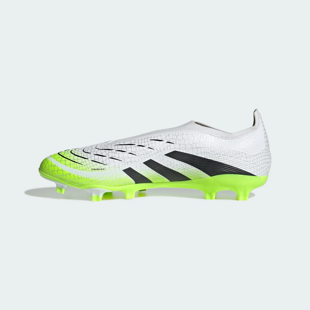 Adidas Unisex League Laceless Firm Ground/Multi Ground Football Boots, Cloud White/Core Black/Lucid Lemon, 40 2/3 EU