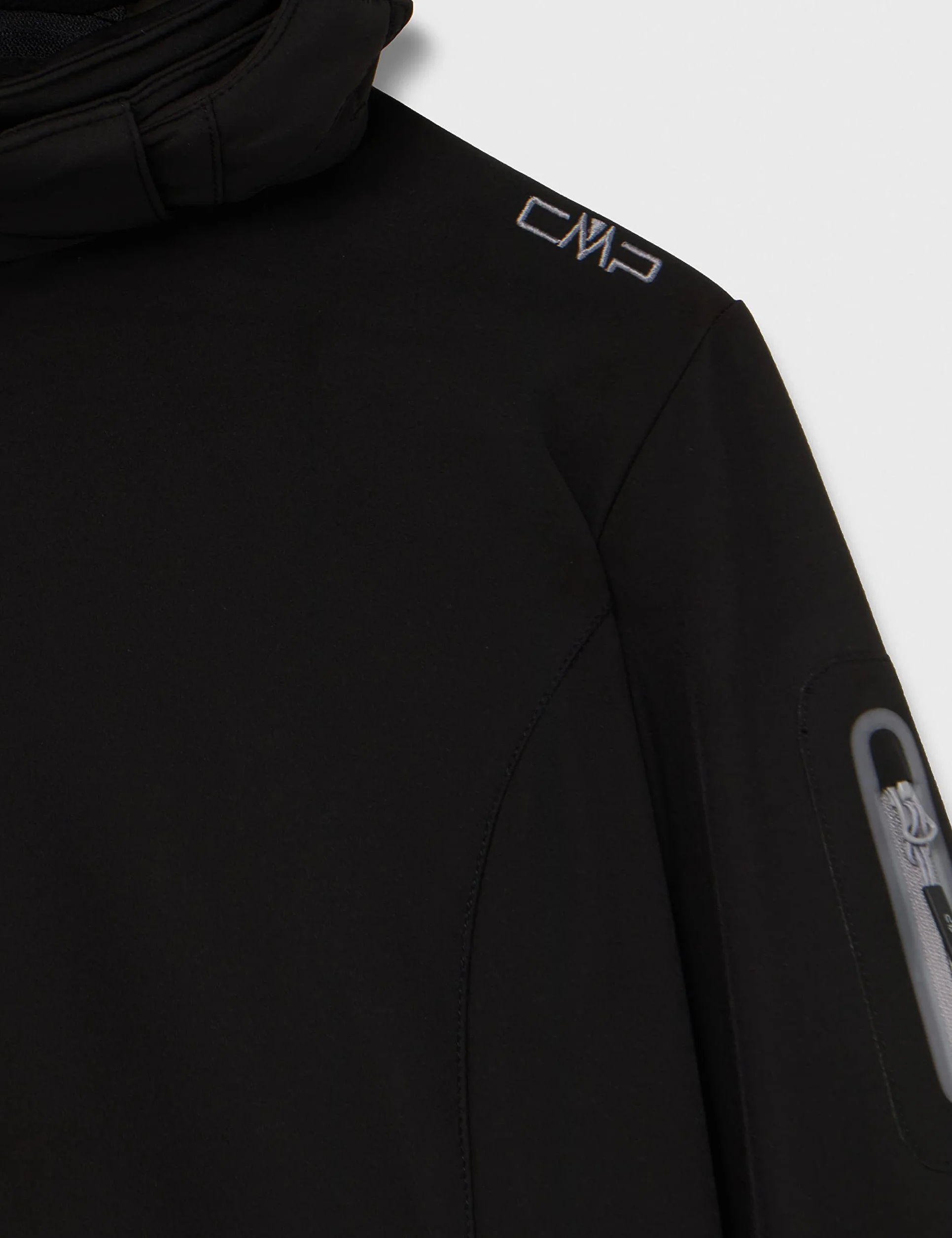 CMP Giacca In Softshell Da Donna Con Cappuccio Removibile, Nero 01, 44