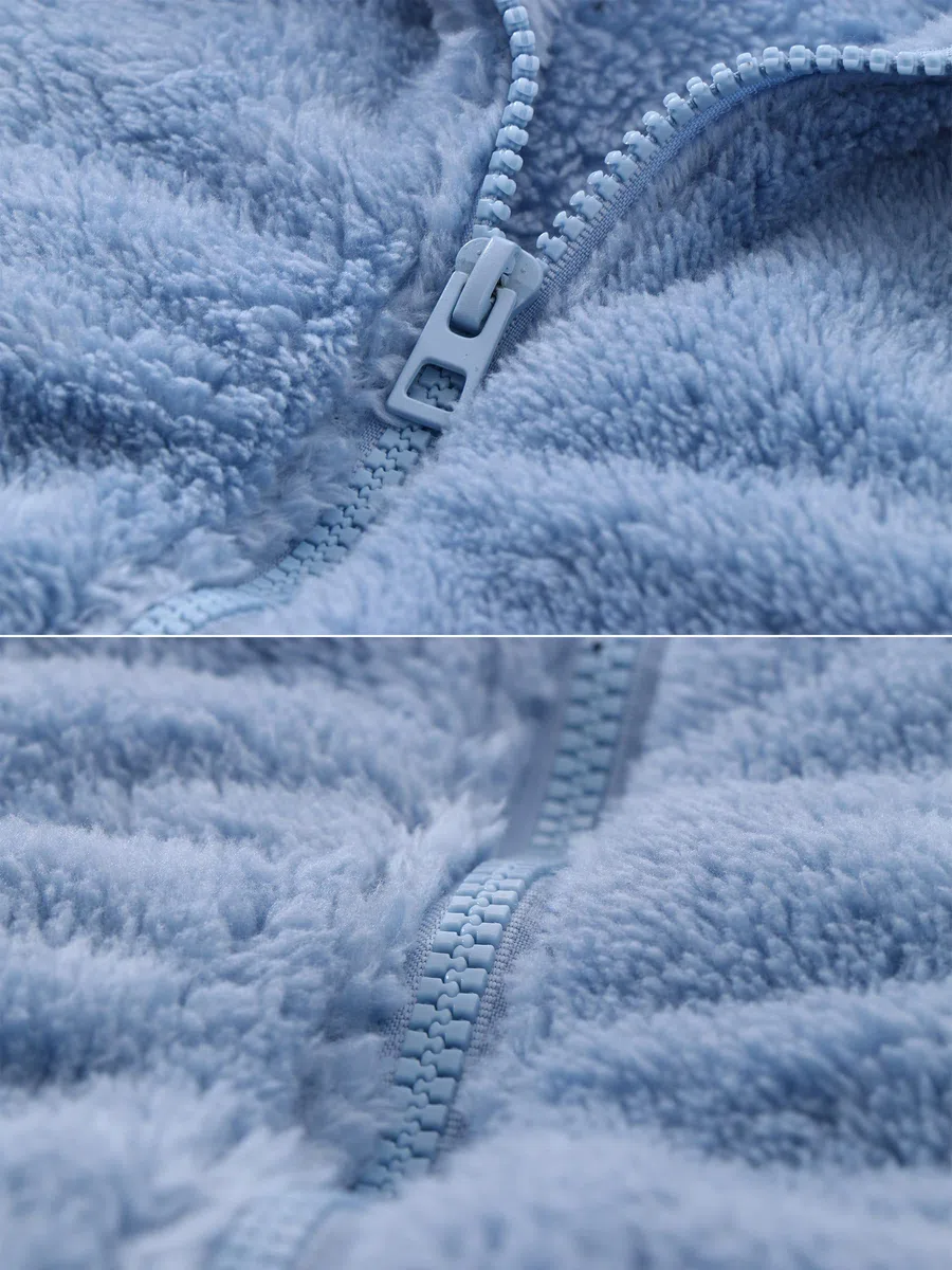Bambino Bambini Gilet in Pile Corallo Collo in Piedi Genitore-Bambino Giacca con Cerniera Senza Maniche Capispalla Autunno Inverno Ragazzo Ragazza Caldo Cappotto