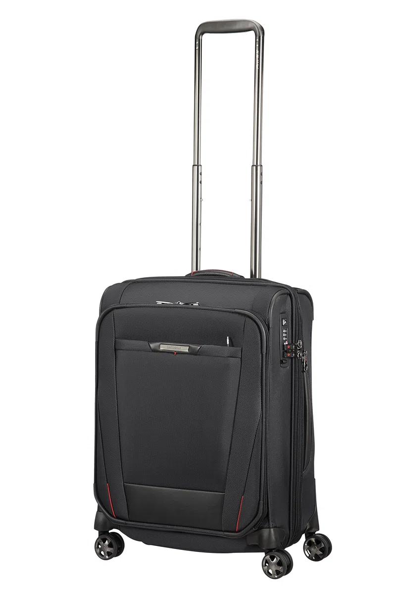 SAMSONITE PRO-DLX 5 - Spinner 55 cm Expandable 40.5/51.5 L 3.2 KG Bagaglio a mano, cm, 51.5 liters, Nero (Black)