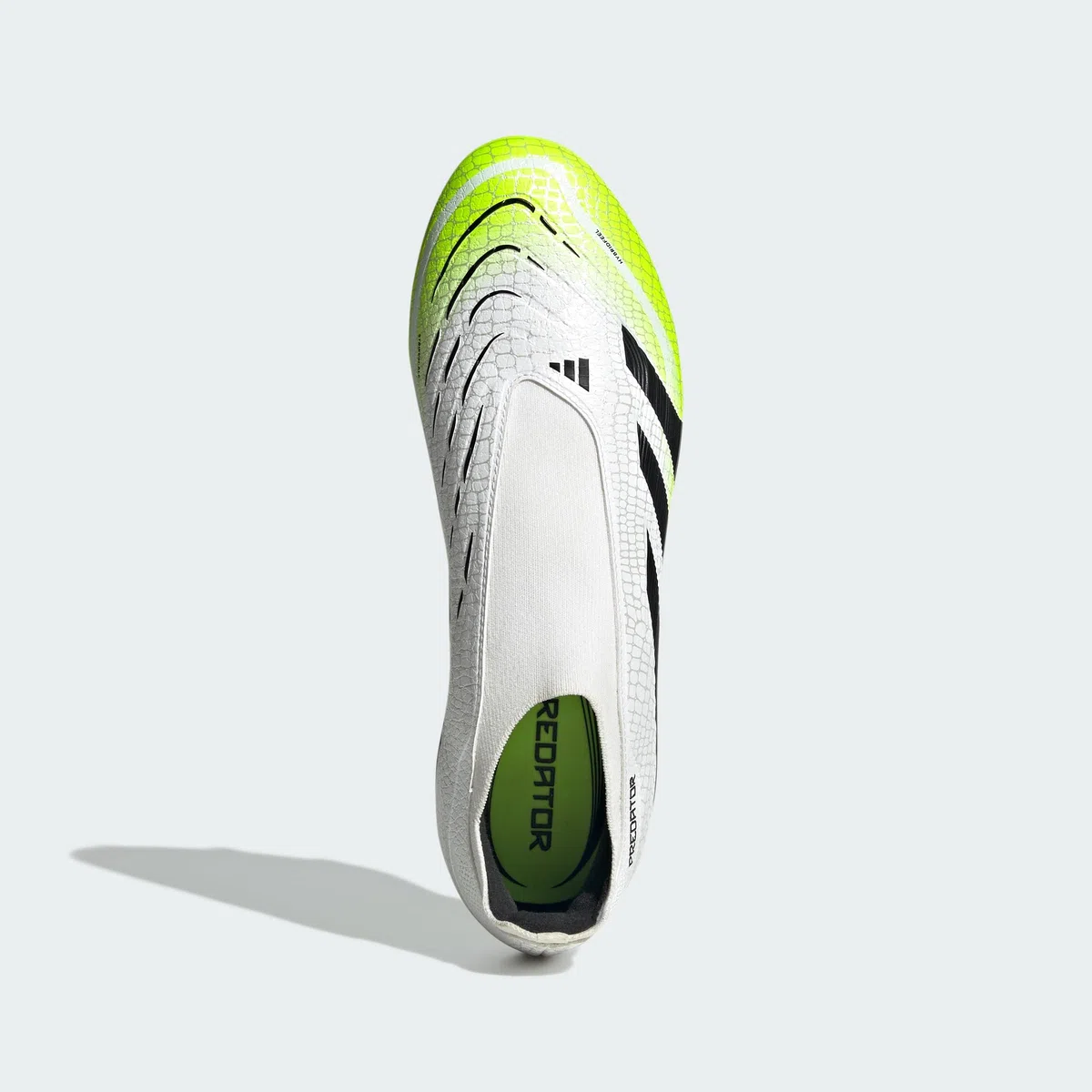 Adidas Unisex League Laceless Firm Ground/Multi Ground Football Boots, Cloud White/Core Black/Lucid Lemon, 40 2/3 EU