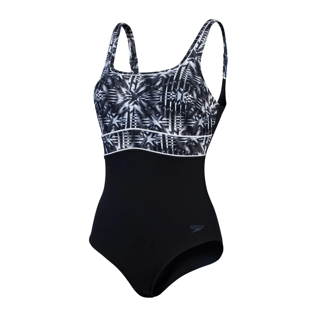 Speedo Shaping Contour Eclipse 1 Piece, Costume da Bagno Donna, Black/White, 36