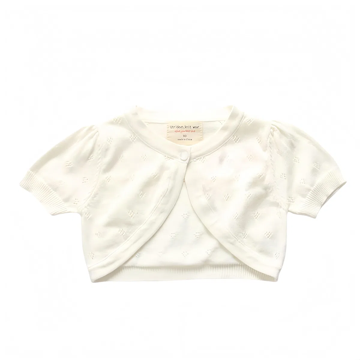 Proumhang Bolero Cardigan in Maglia Manica Corta - Morbido Cotone con Scollo Tondo, Apertura Frontale e Chiusura a Bottoni. Perfetto per Bambine e Ragazze, Ideale Primavera ed Estate