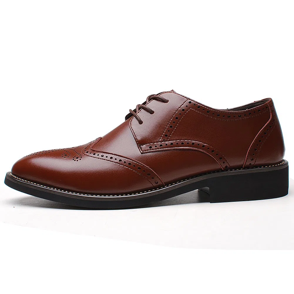 ANUFER Uomo Inteligente Nozze Brogues Punta Allacciare Formale attività Commerciale Scarpe da Sera