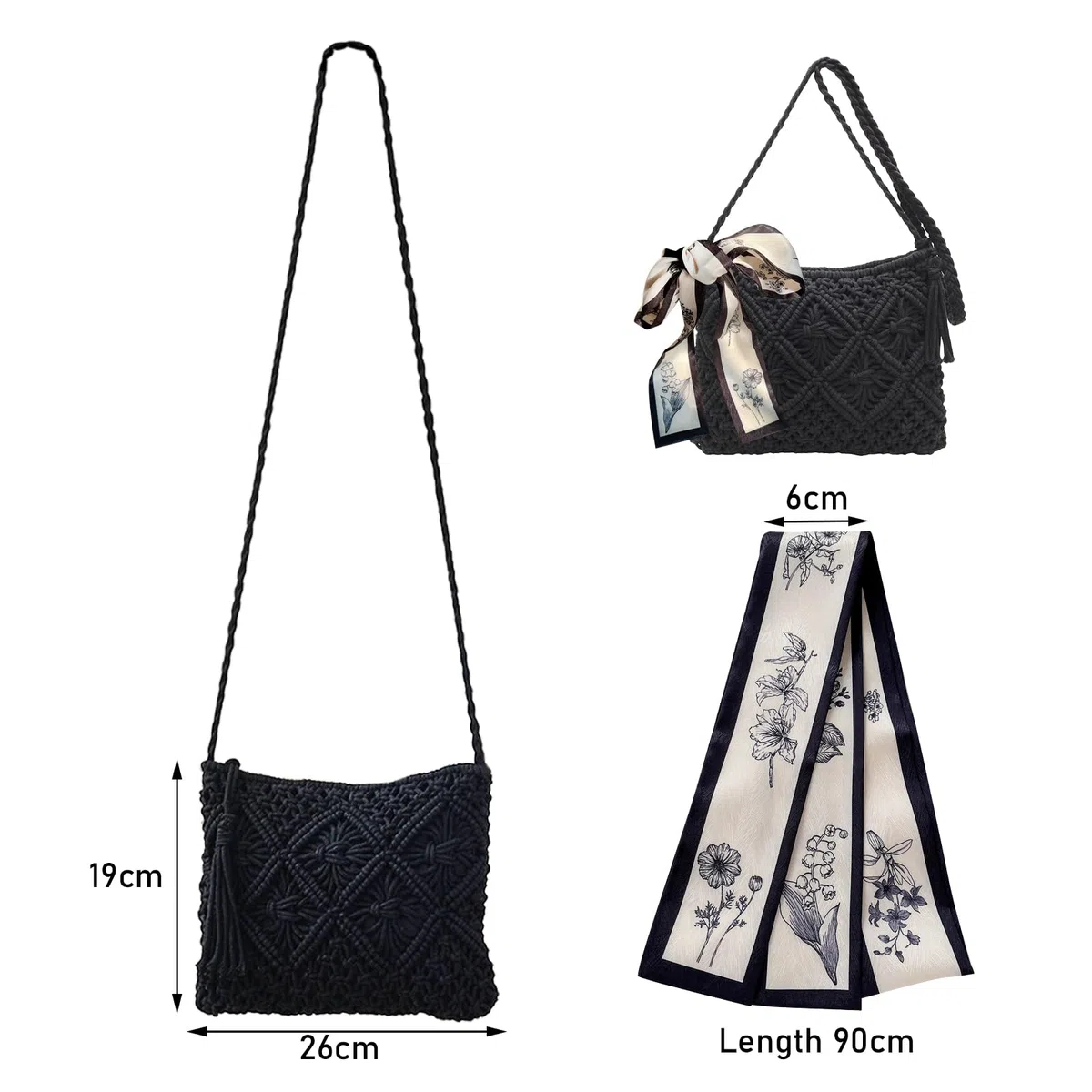 Borsa a Tracolla da Spiaggia Estiva, Borsa a Tracolla da Donna in Paglia, Tracollas in Stile Bohémien Estivo, Borsetta Donna di Vacanza Casual