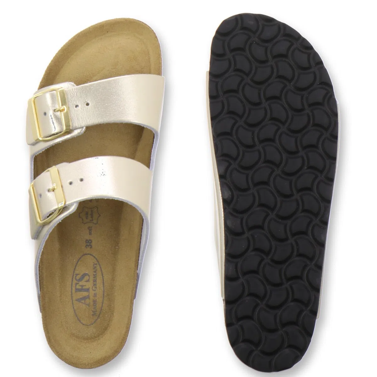 AFS-Schuhe 2100 - Sandali da donna, alla moda, in vera pelle, realizzati in Germania
