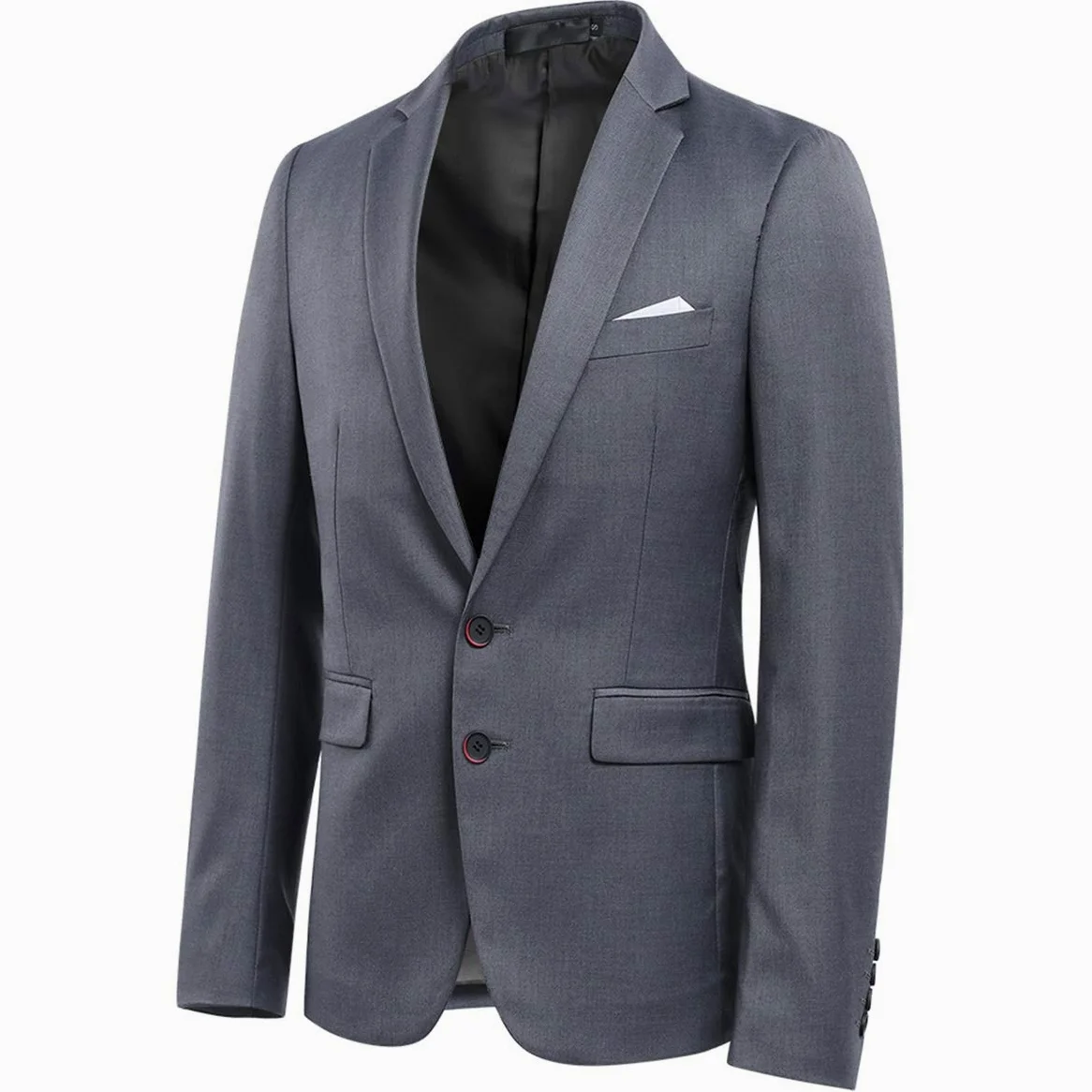 Allthemen Abito da Uomo in 2 Pezzi Tinta Unita Suit con Due Bottoni da Lavoro Business (Blazer + Pantaloni)