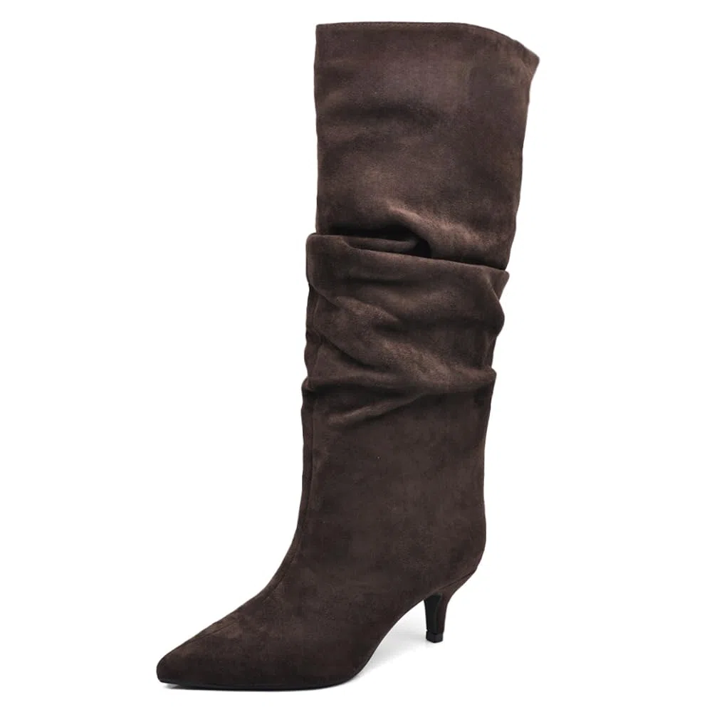 IF FASHION Stivali Alti A Punta Con Tacco Alto Da Donna MP413-5