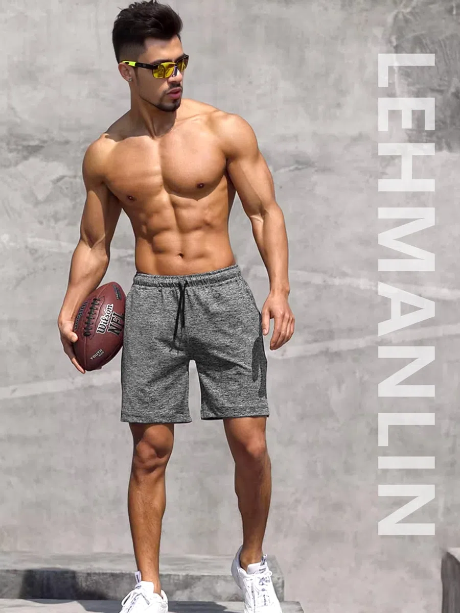 Lehmanlin Pantaloncini Sportivi da Uomo Pantaloncini da Bodybuilder Running Shorts Quick Dry,5 Pollici