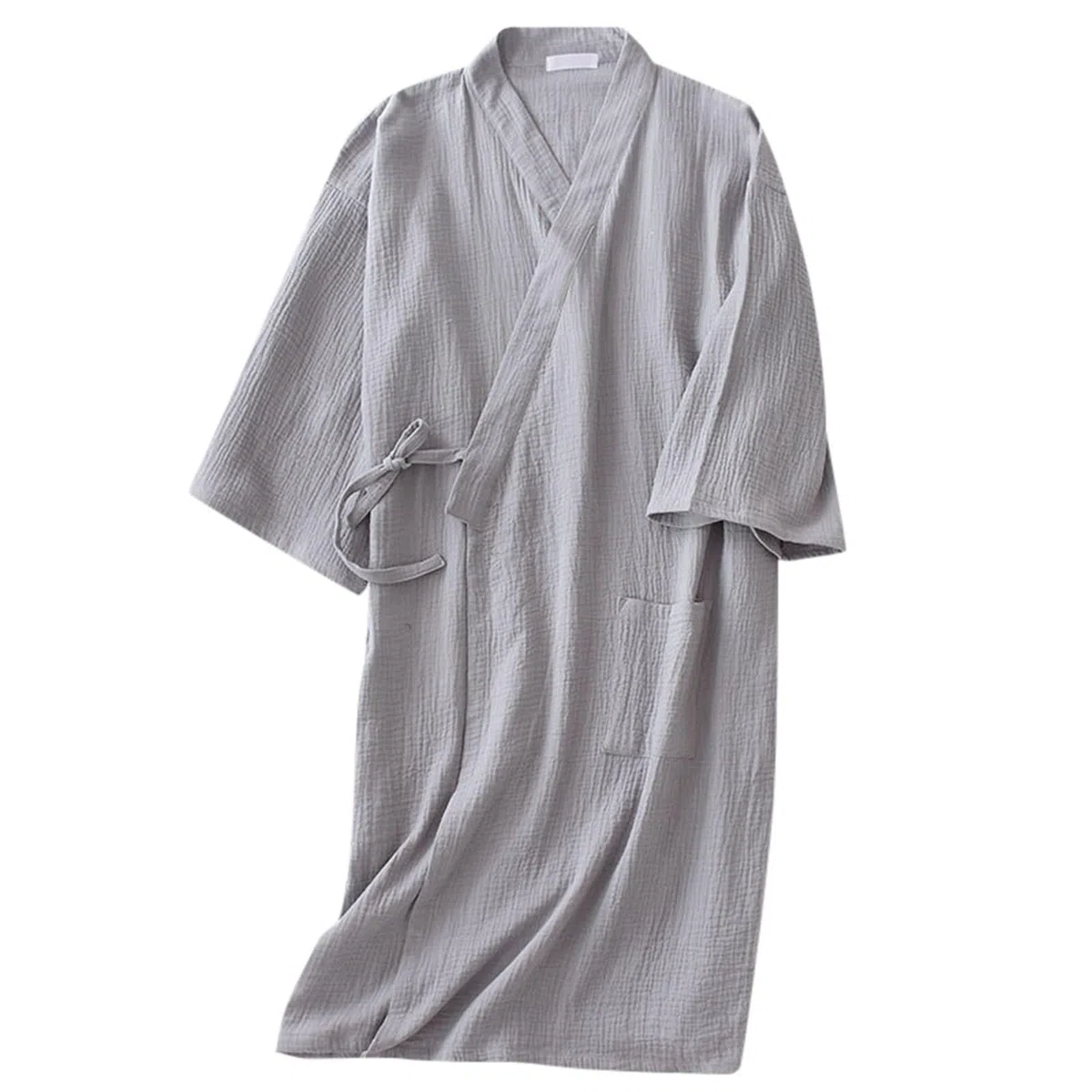 Kimono Giapponese da Uomo in Cotone a Doppia Garza Vestaglia Plus Size Abbigliamento Zen Abbigliamento taoista M-L