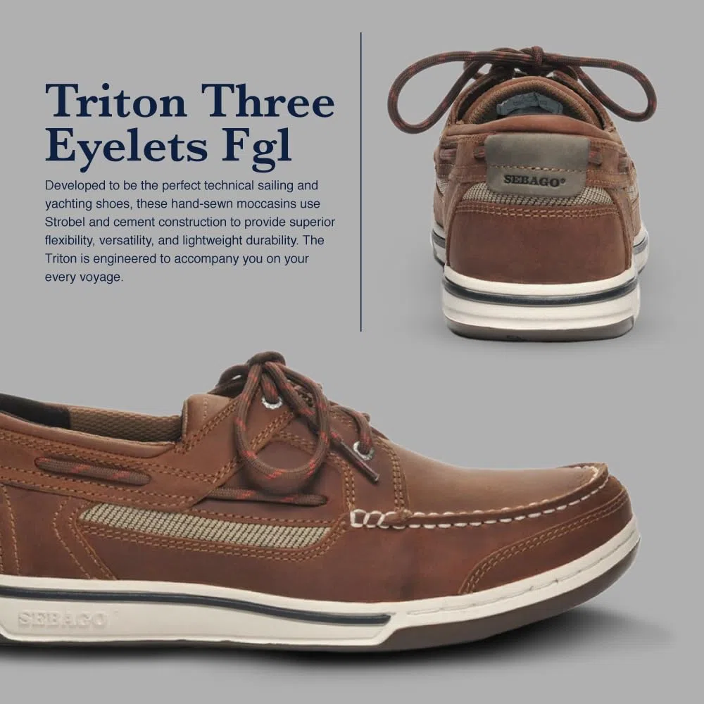 Sebago Triton Three Eye FGL, Scarpe da Barca Uomo