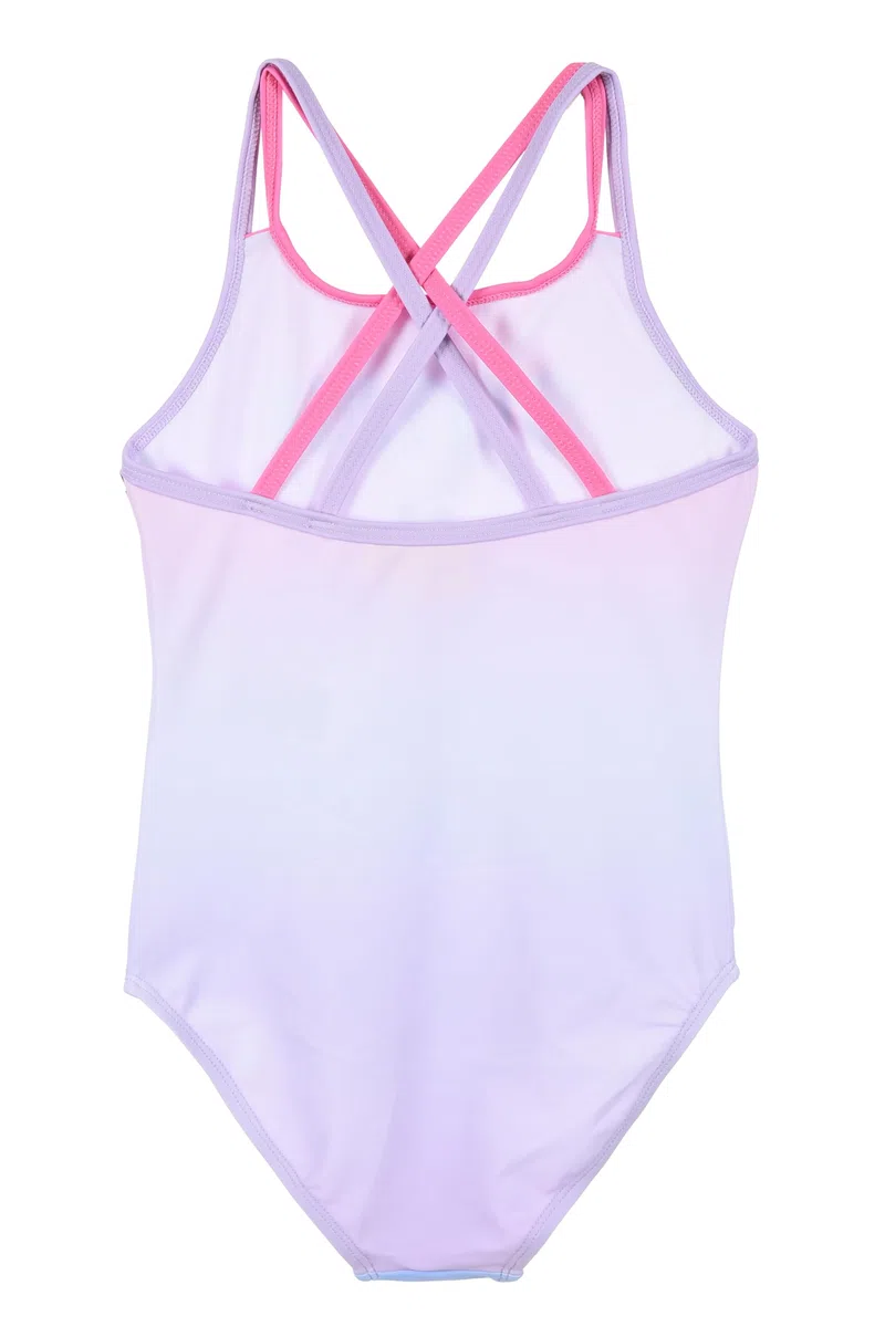 Disney Store Costume da Bagno Intero con Stitch per Bambine, Rosa e Blu, con Spalline Incrociate