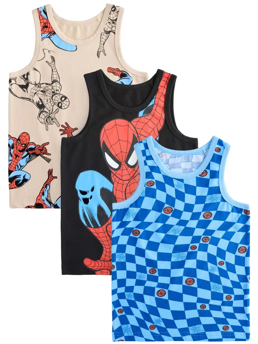 NEXT Ragazzo Confezione da 3 Canotte Spiderman