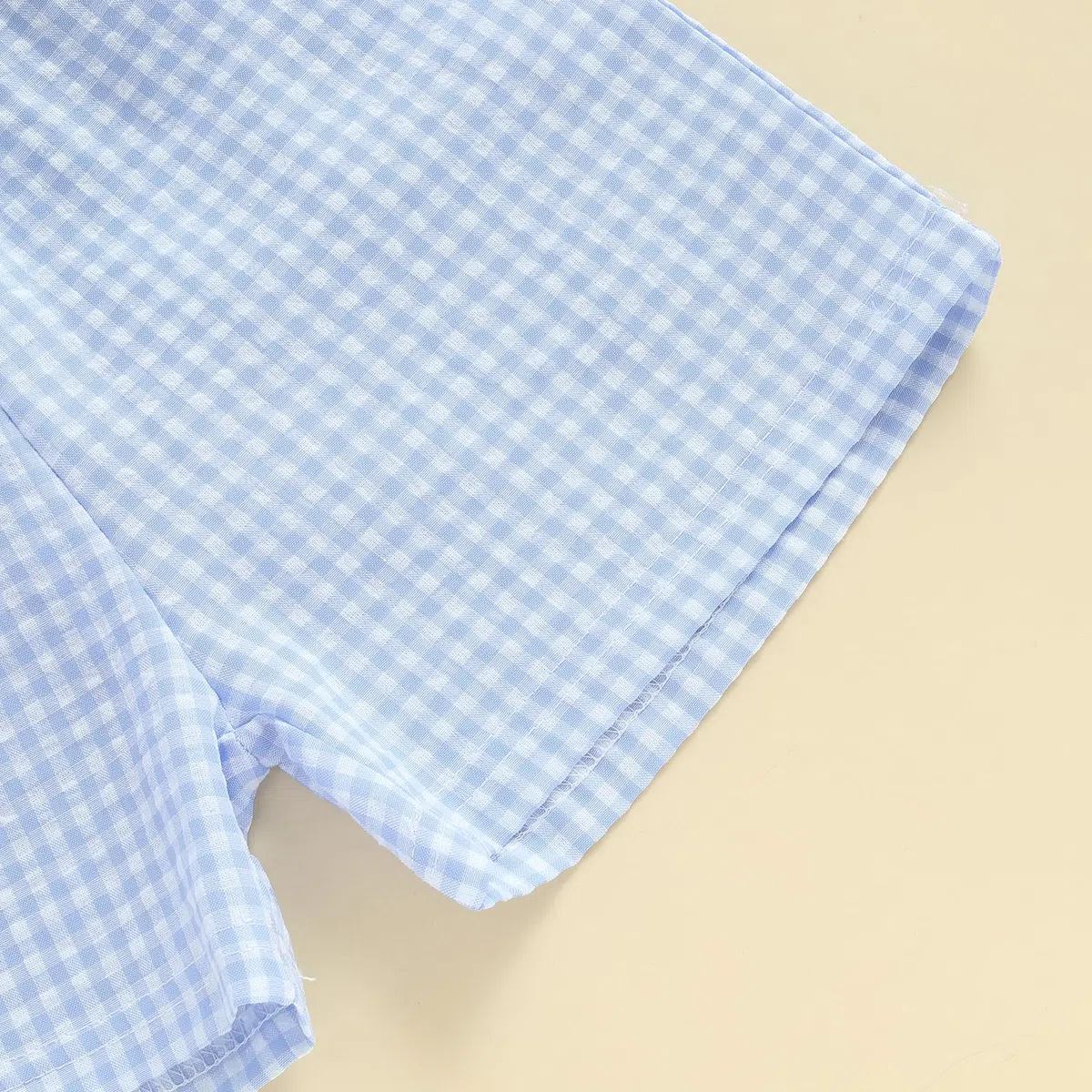 Set di vestiti per bambini con ricamo, Lil Bro, a maniche corte, Big Brother, plaid, 2 pezzi, neonati, estate, fratello e sorella