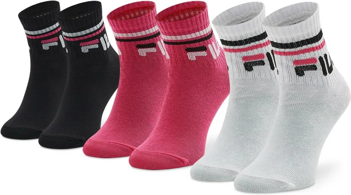 FILA 6 PAIA CALZINI CALZE SPORTIVE BAMBINA E RAGAZZA IN COTONE, TAGLIE DALLA 23 ALLA 38, SPORT E TEMPO LIBERO, COLORI ASSORTITI.